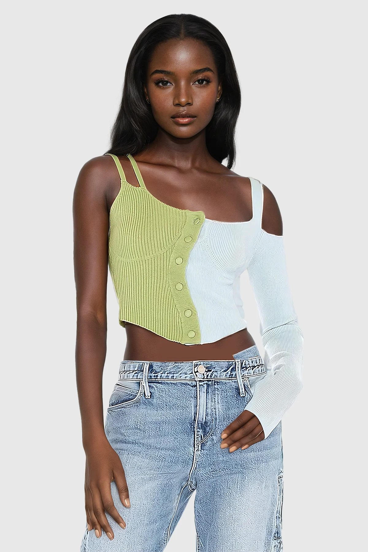 Stylish Asymmetric Knit Top for Women