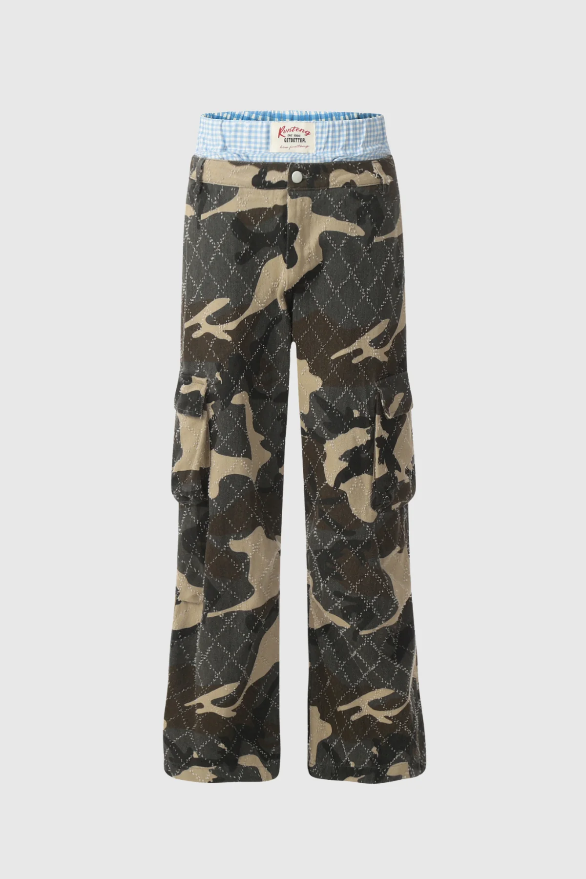 Urban Edge Camouflage Deconstruct Cargo Jeans