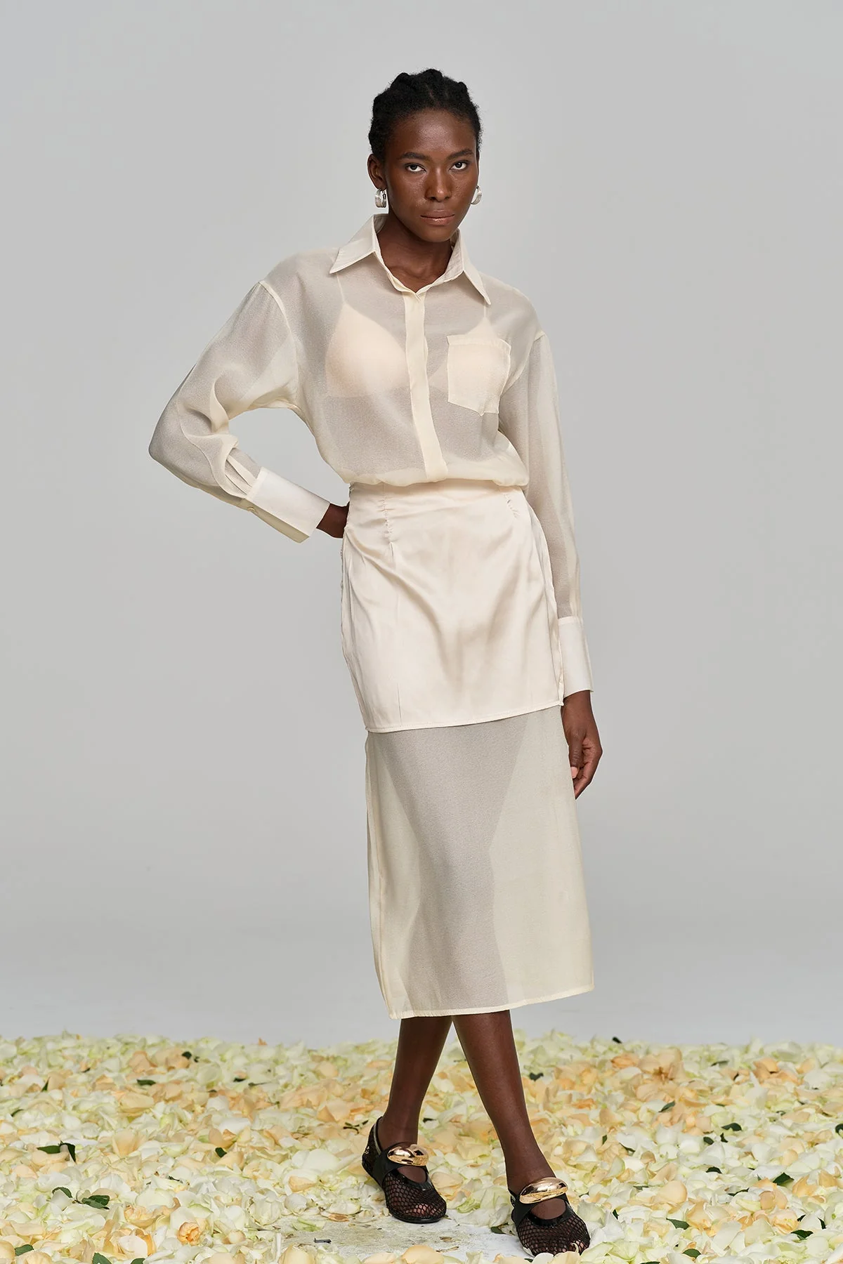 High Rise Mesh Skirt Set - Trendy & Chic Design