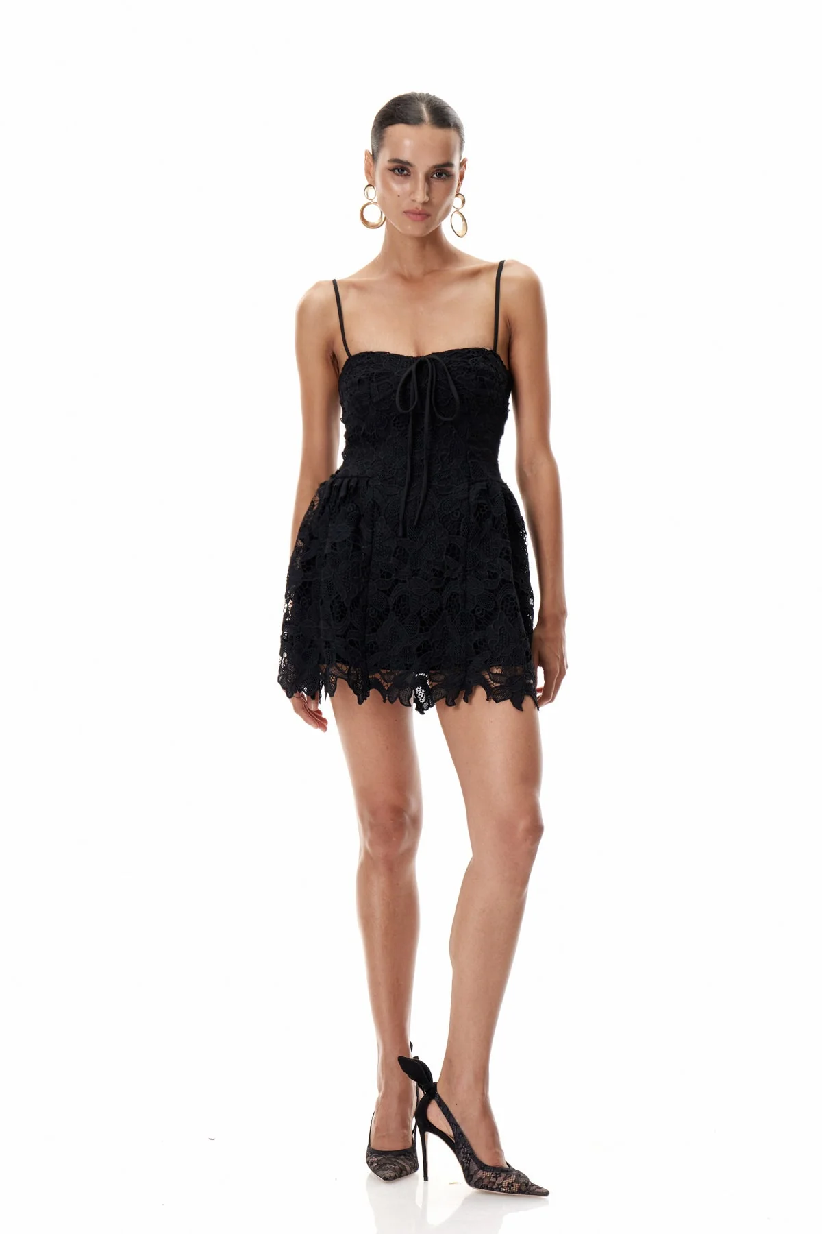 Black Lace Mini Dress - Elegant & Alluring Style