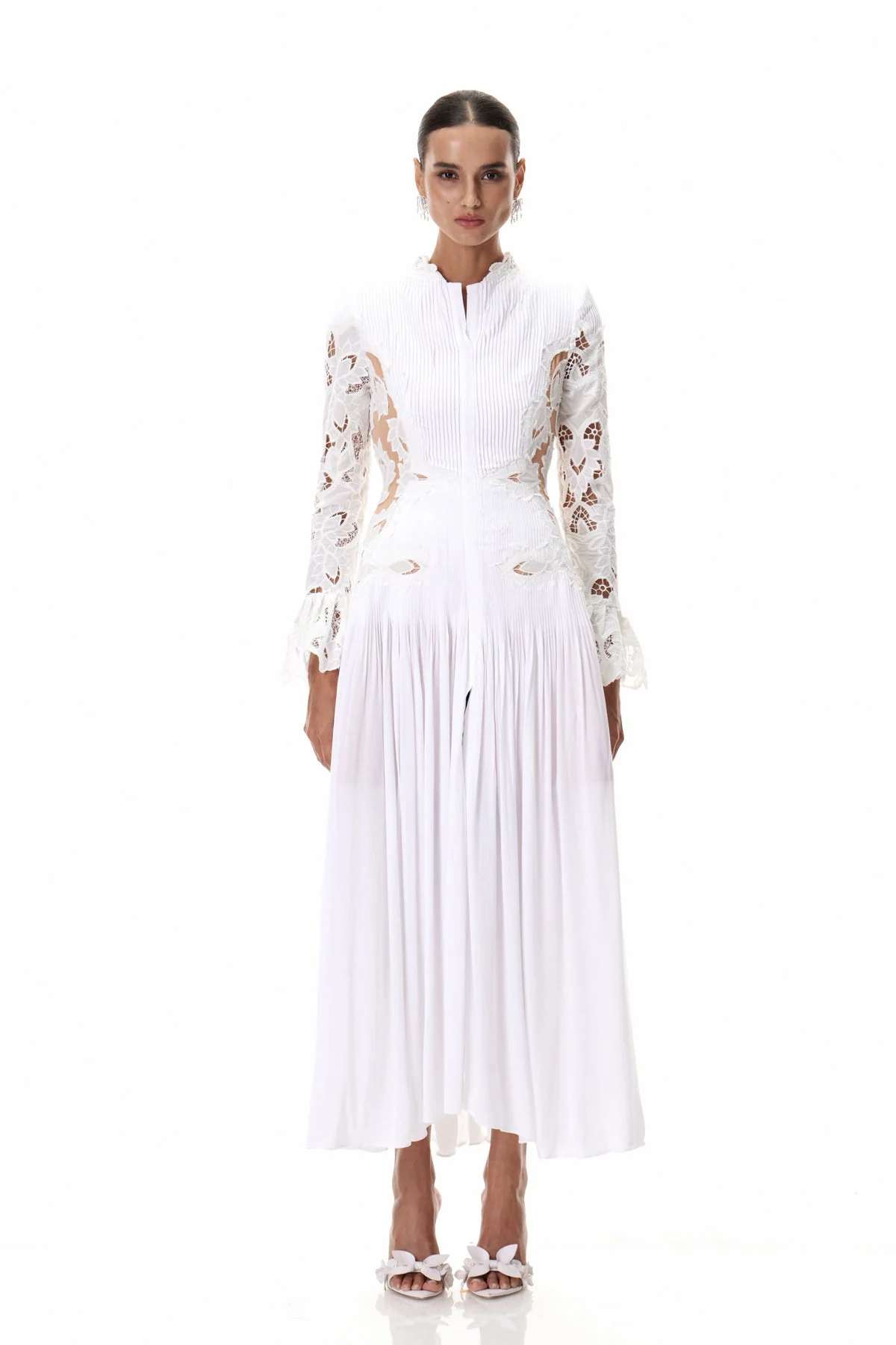 Classic Lace Maxi Dress in Lavender - Elegant Evening Gown