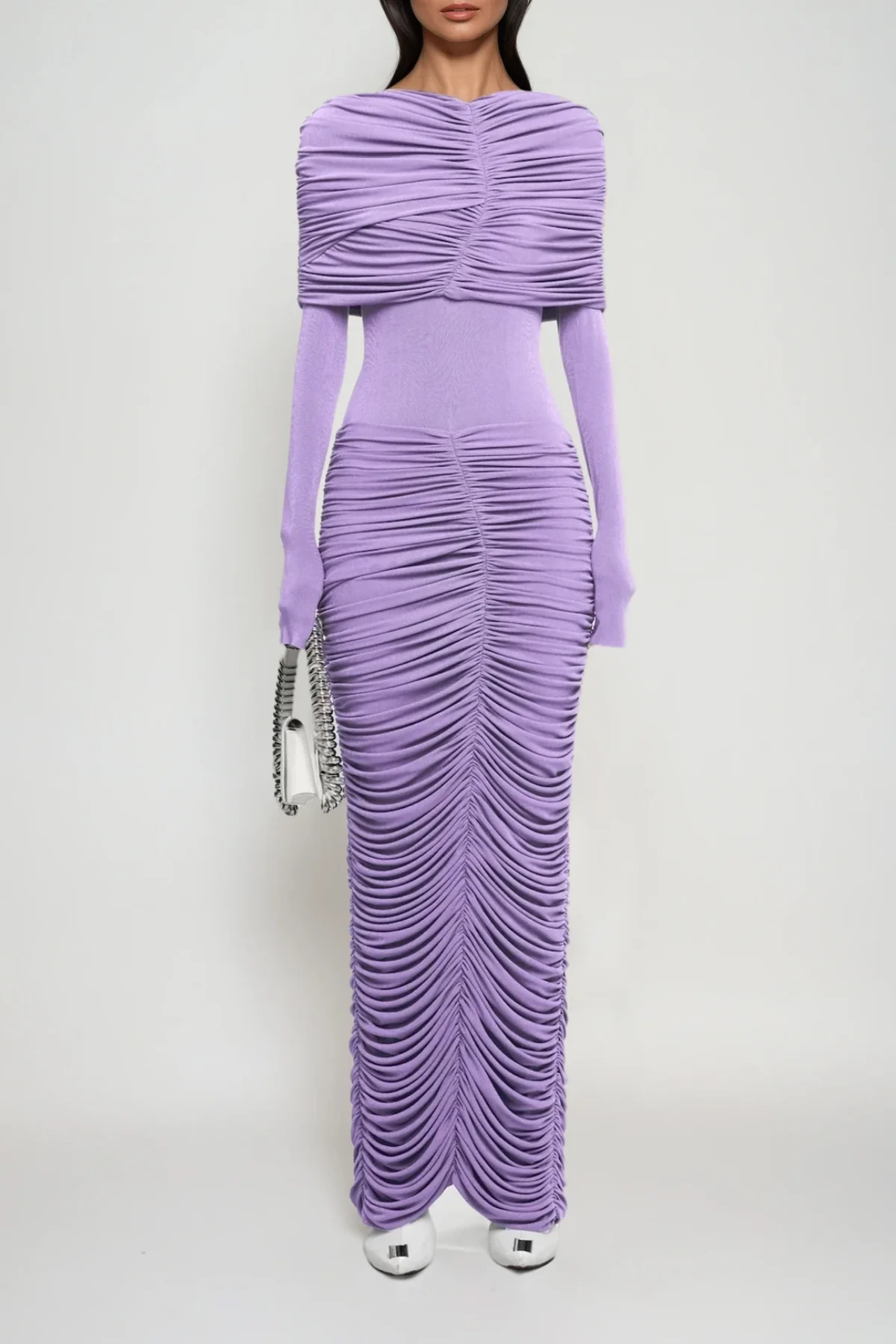 Purple Drawstring Maxi Dress - Adjustable Comfort & Effortless Elegance