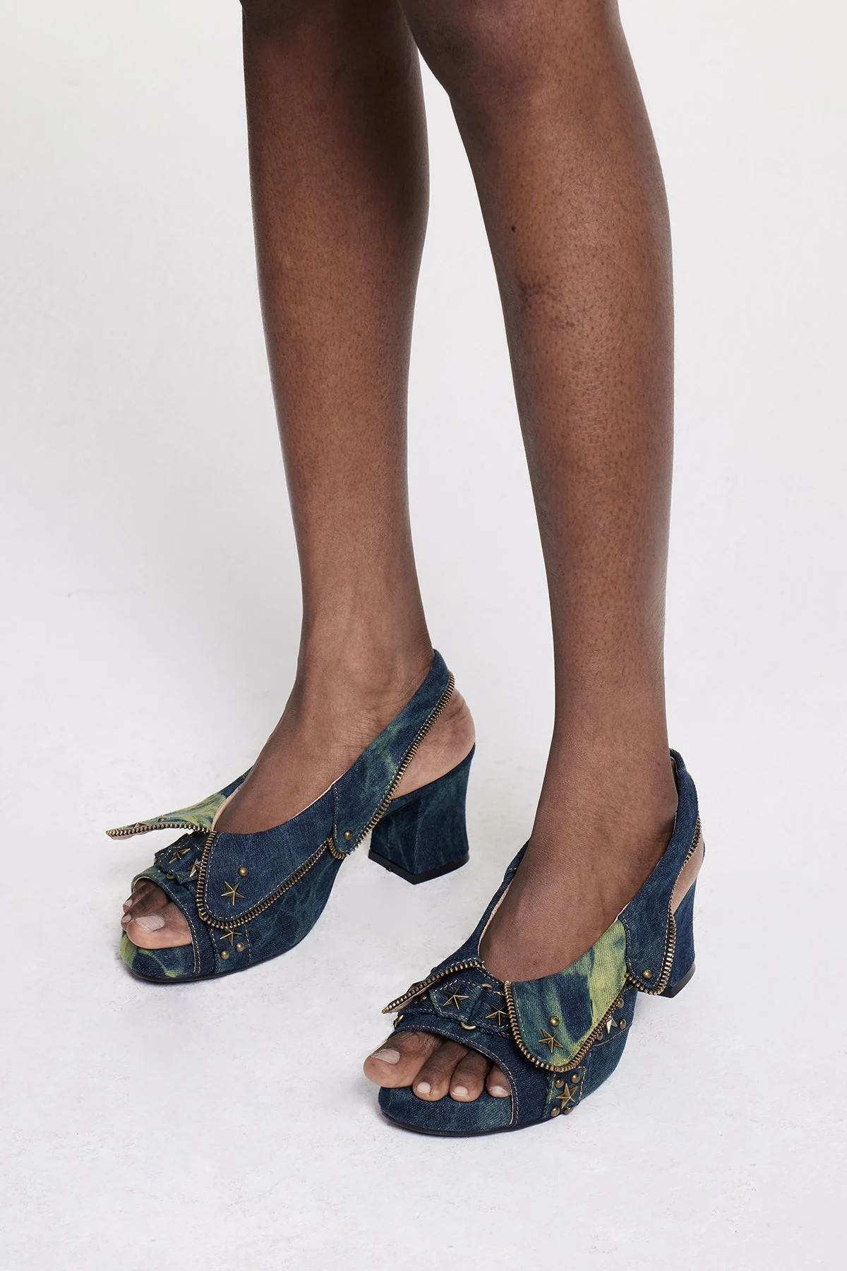 Denim Embellished Sandal Shoes - Modern Comfort and Style