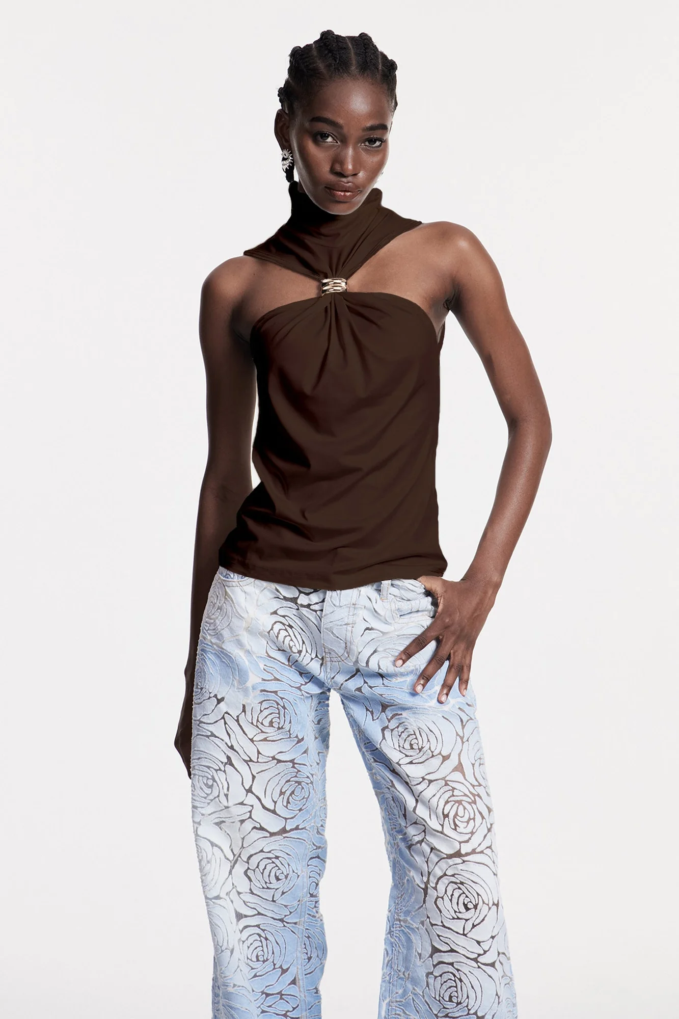 Brown Sleeveless Top - Stylish & Comfortable