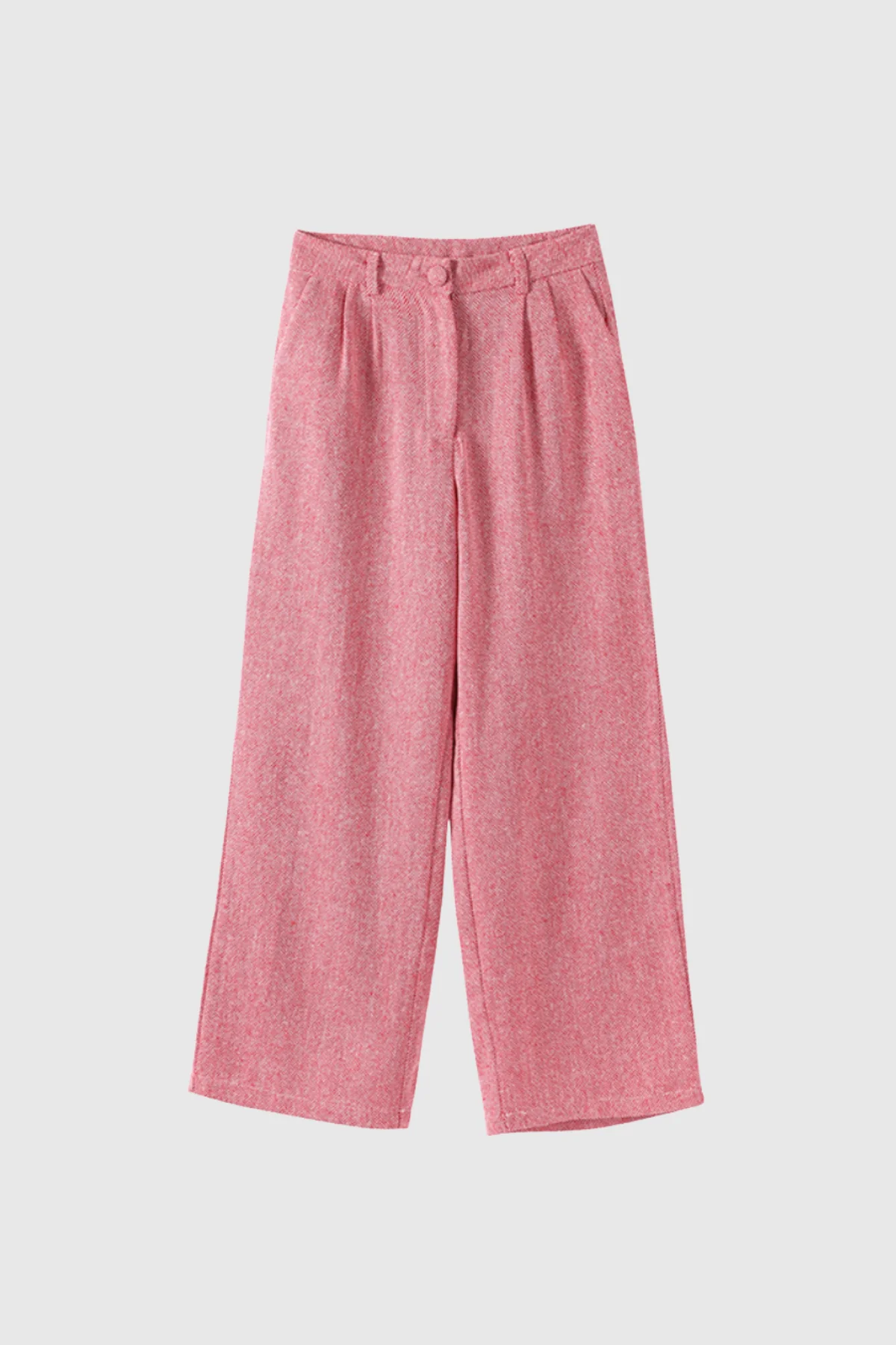 Pink Strapless Lapel Three-Piece Pants Set