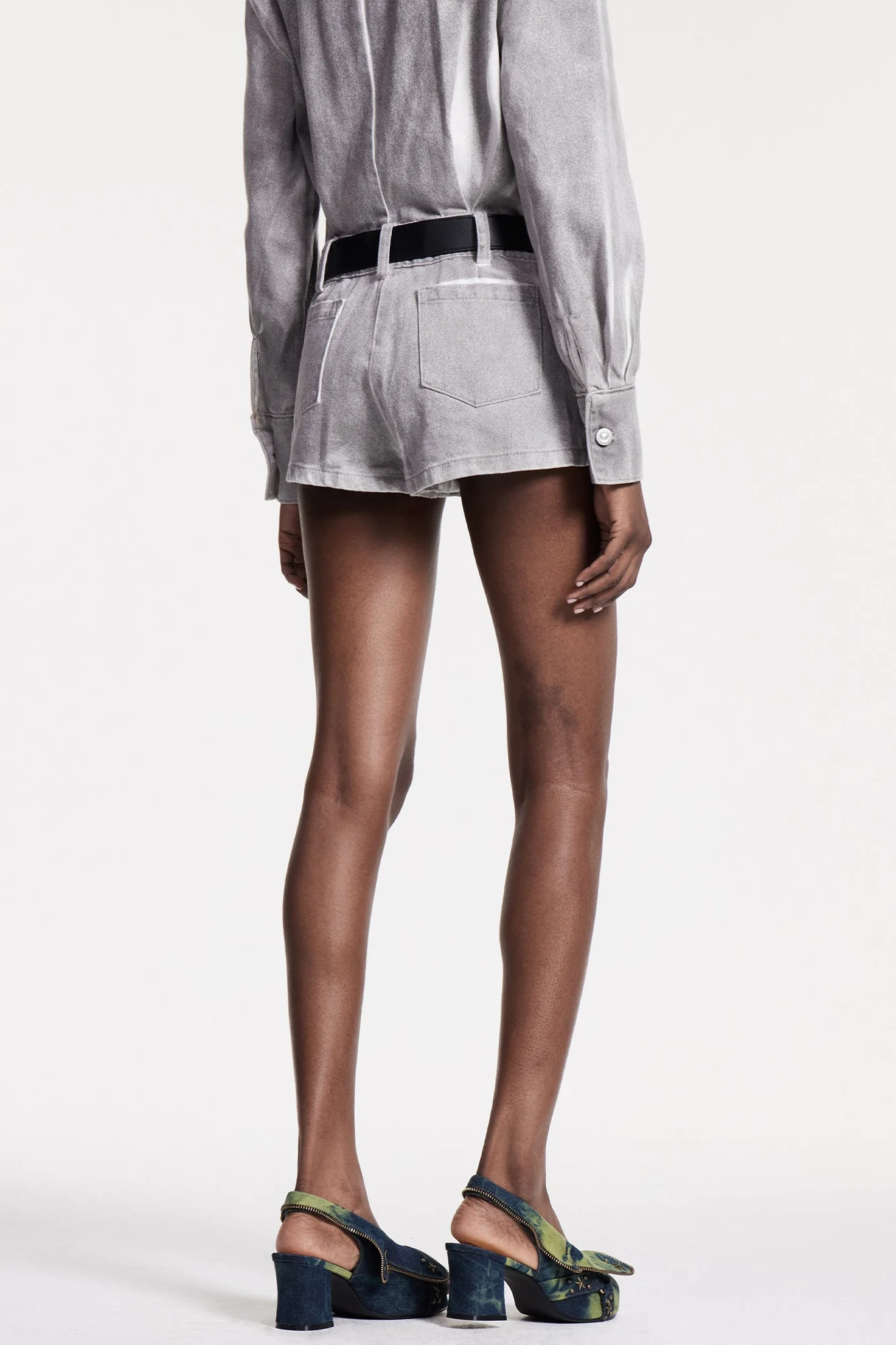 Denim Tailored Jumpsuit in Hayley Style