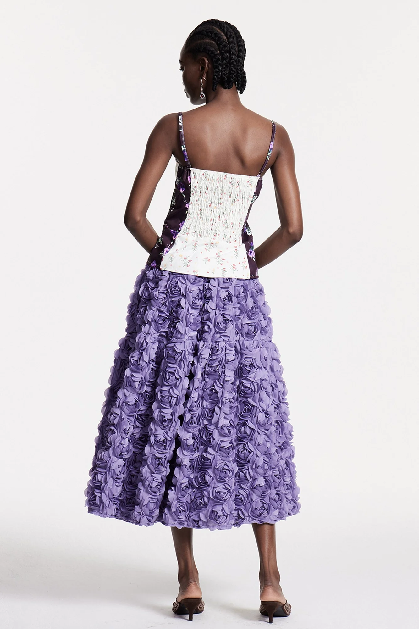 Floral Sleeveless Top - Elegant Spaghetti Strap Design