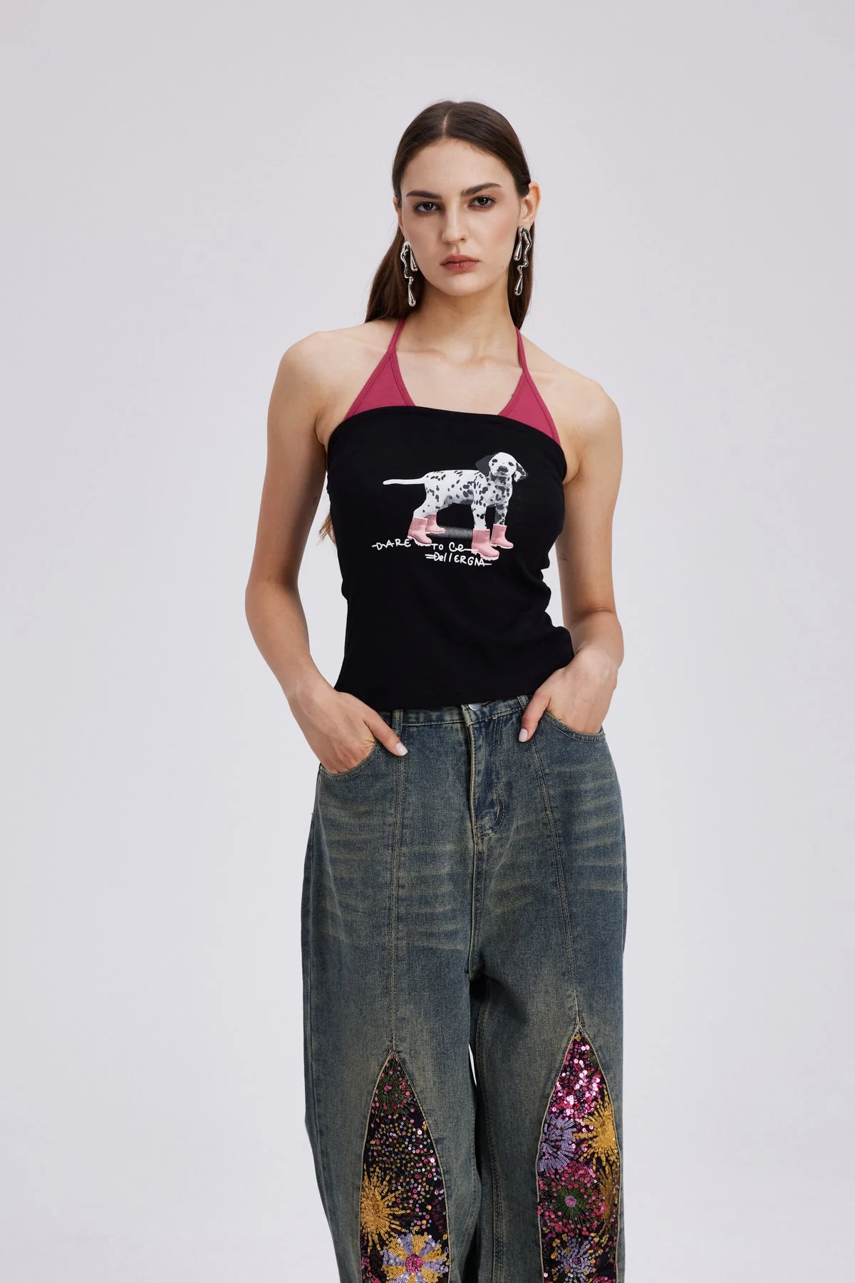 Black Halter Neck Bodycon Top - Sleek & Sophisticated Design