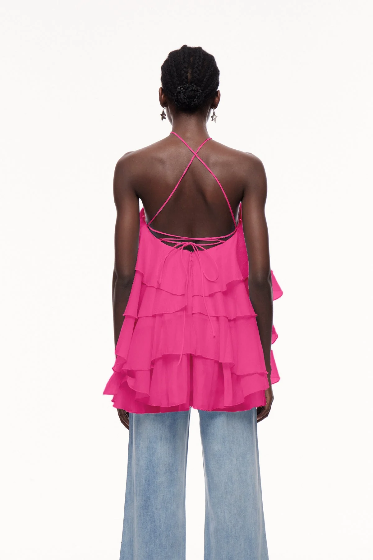 Rose Floral Ruffle Mini Dress