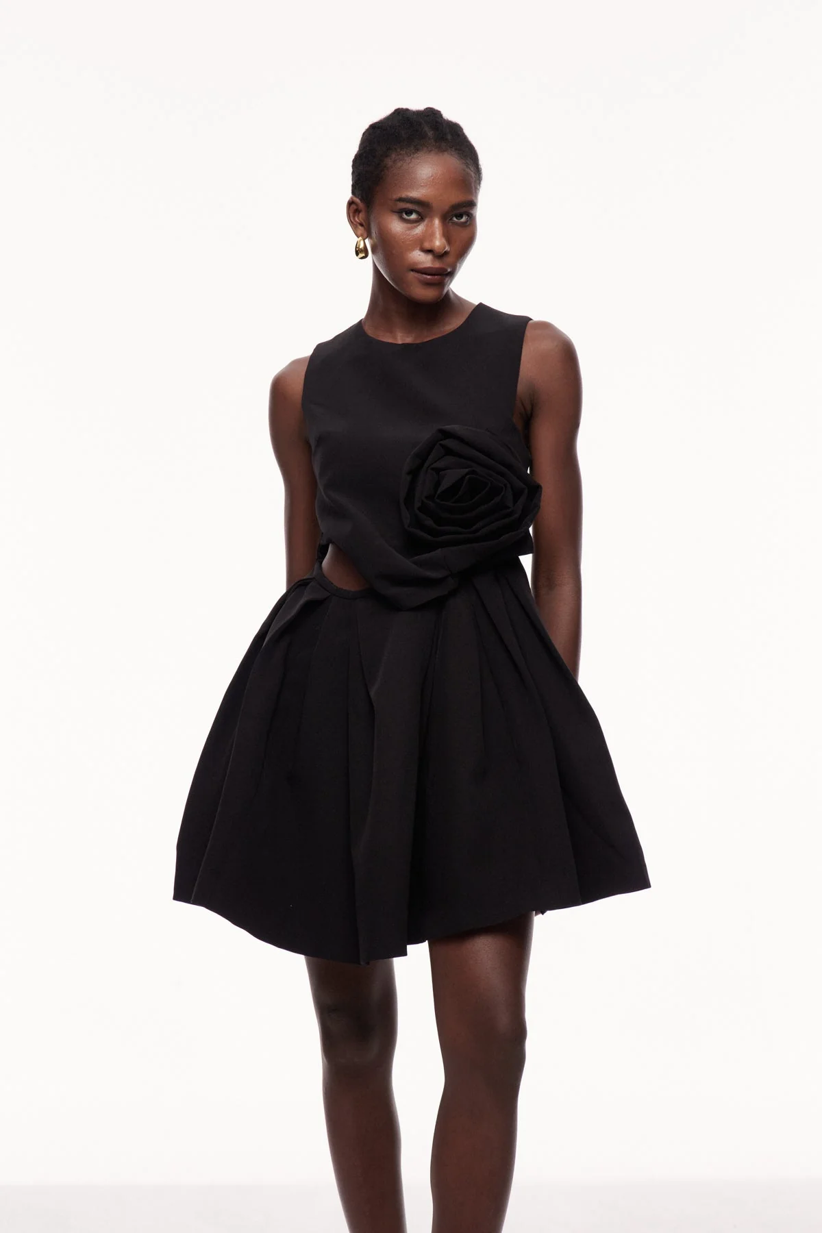 Floral Print Midi Skirt and Top Set