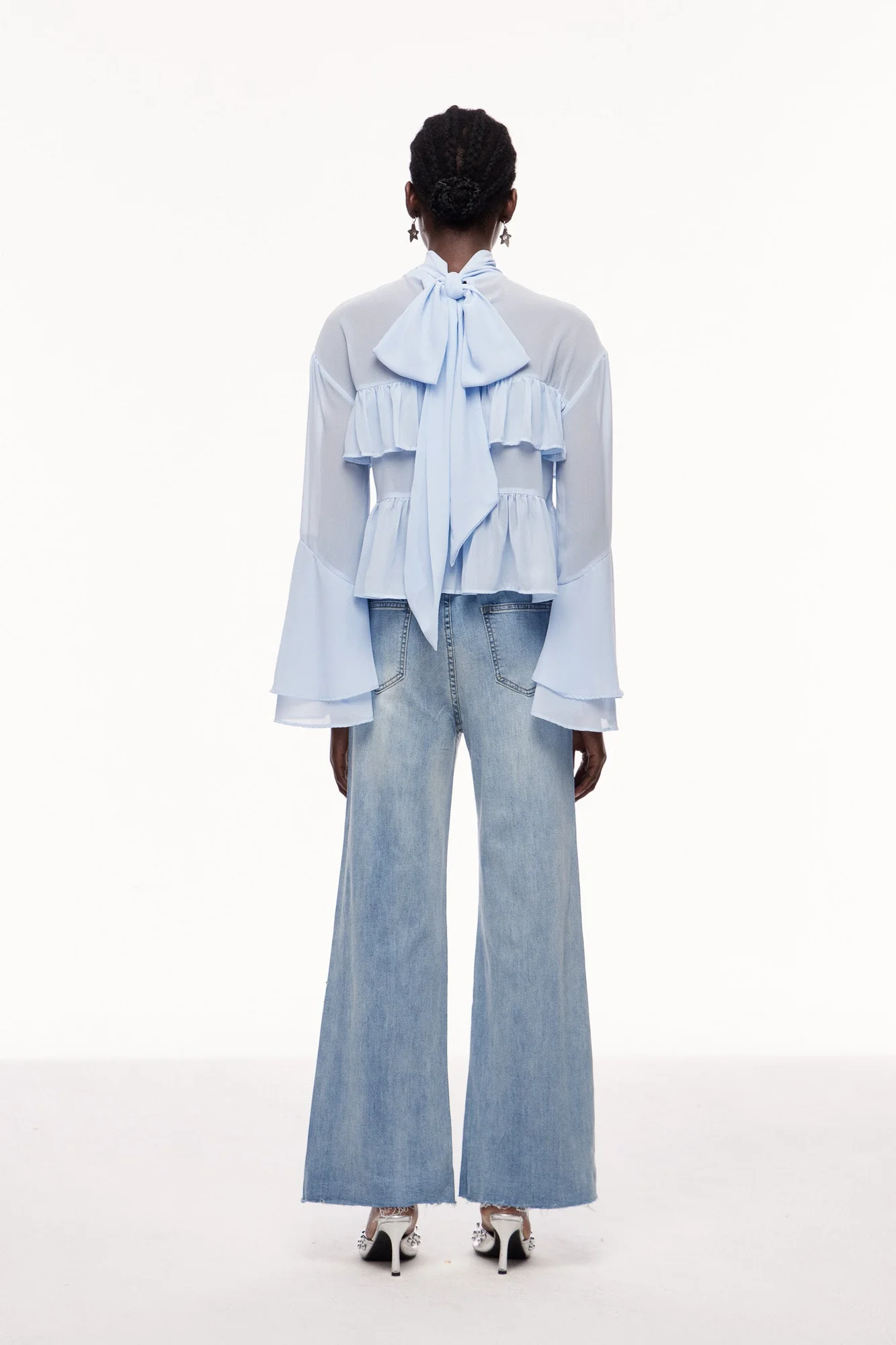 Embroidered Rhinestone Denim Jeans