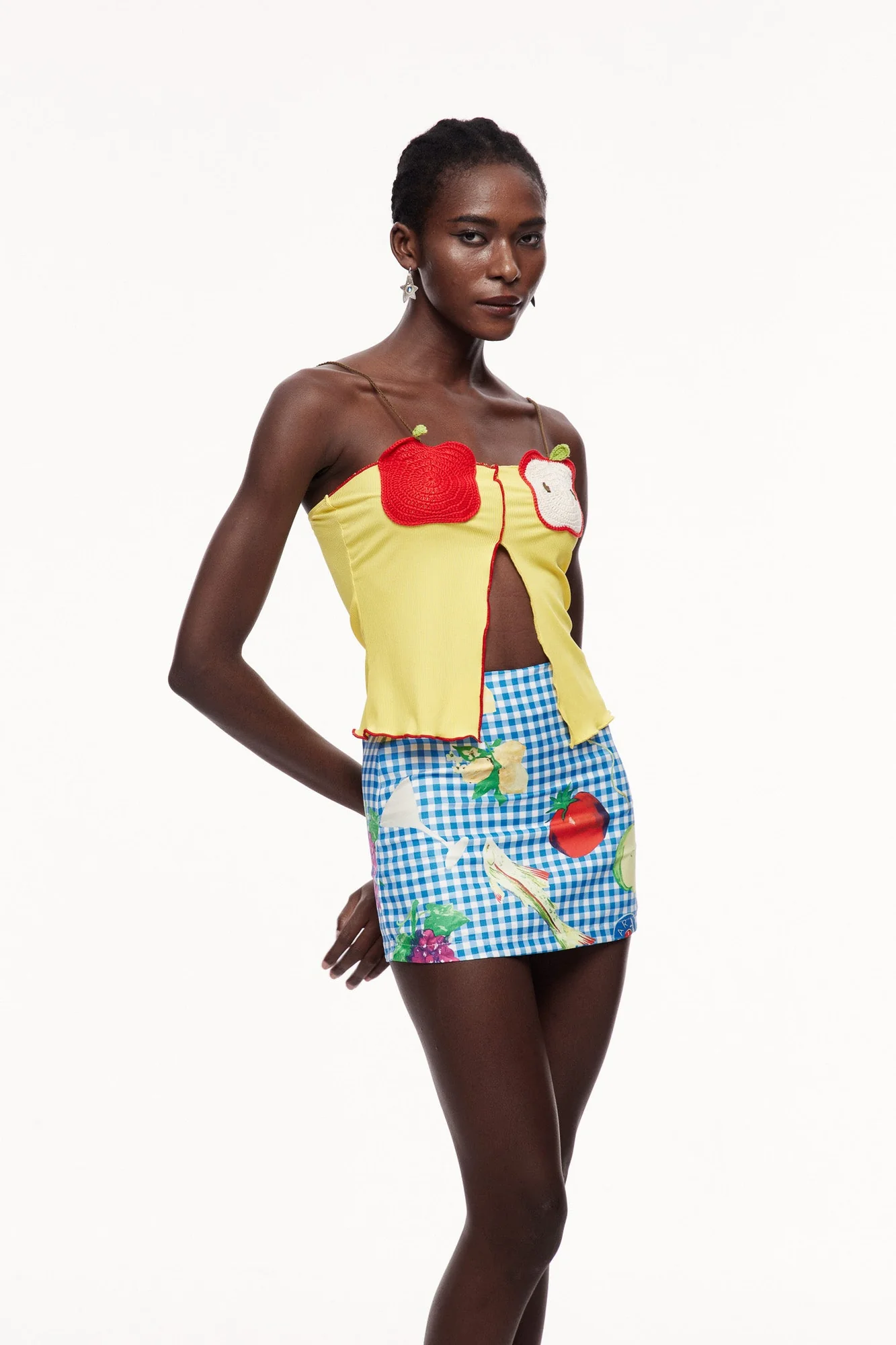 Yellow Split Knit Top Sweater - Sophisticated Comfort Style