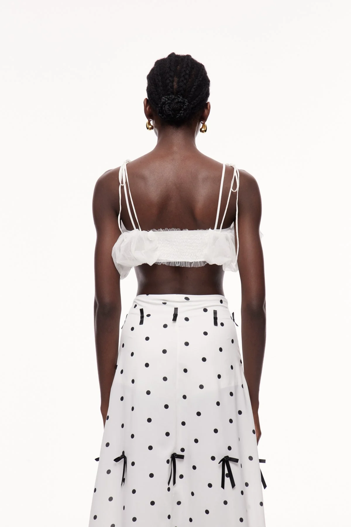 White Mesh Ruched Top - Breathable & Stylish Design