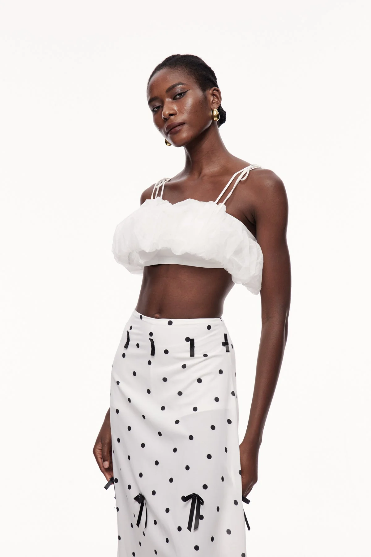 White Mesh Ruched Top - Breathable & Stylish Design