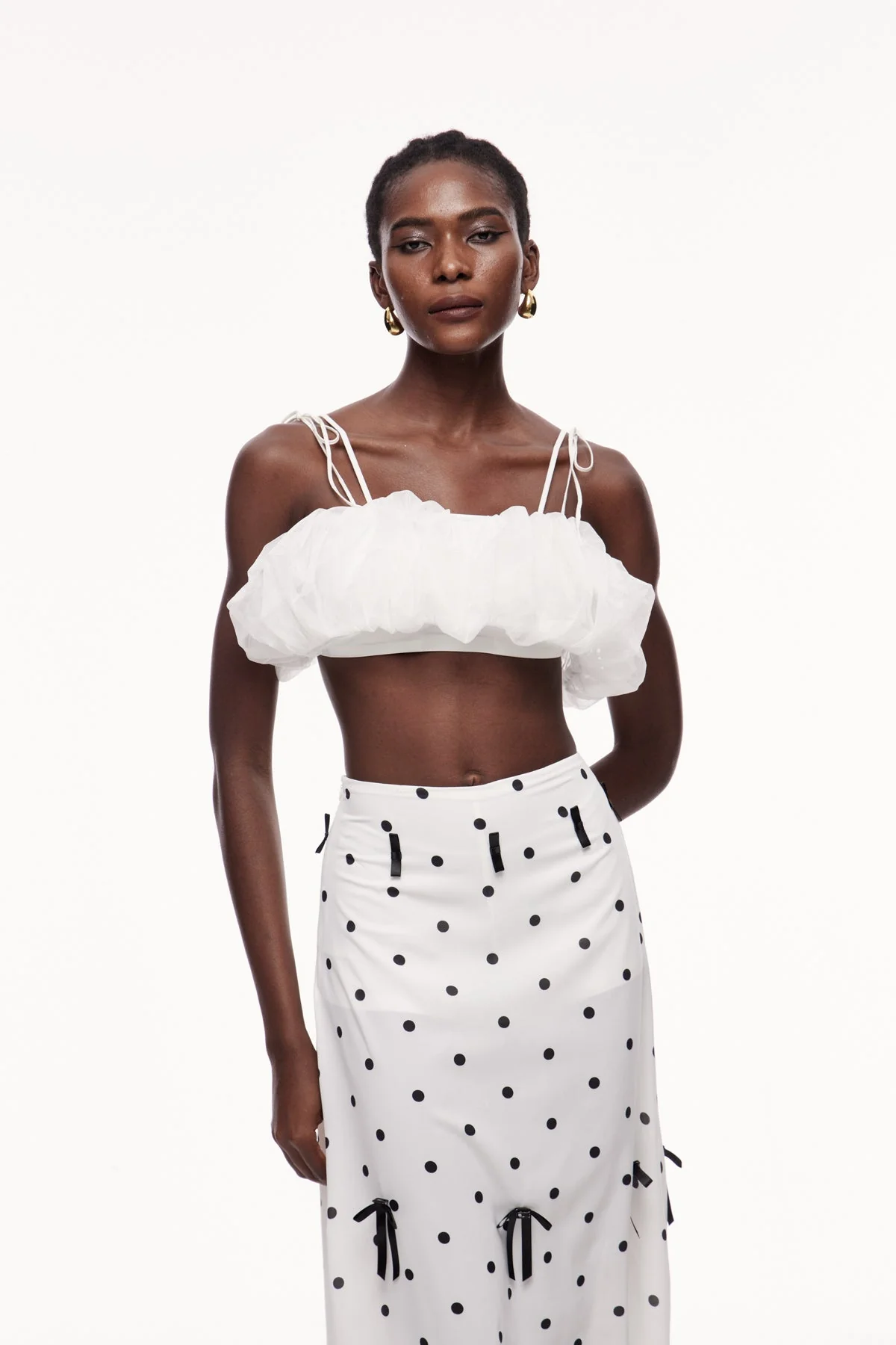 White Mesh Ruched Top - Breathable & Stylish Design