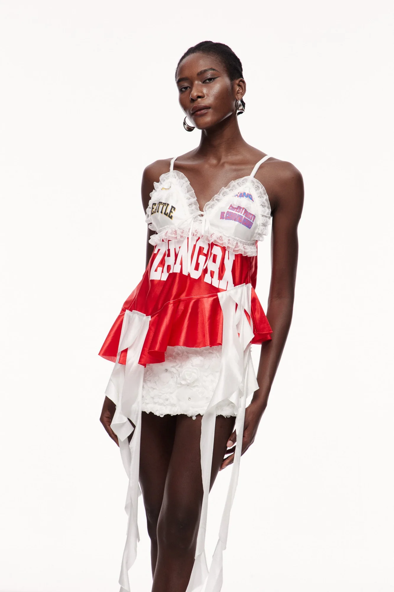 Red Lace Fringe Elegant Top - Womens Sophisticated Style