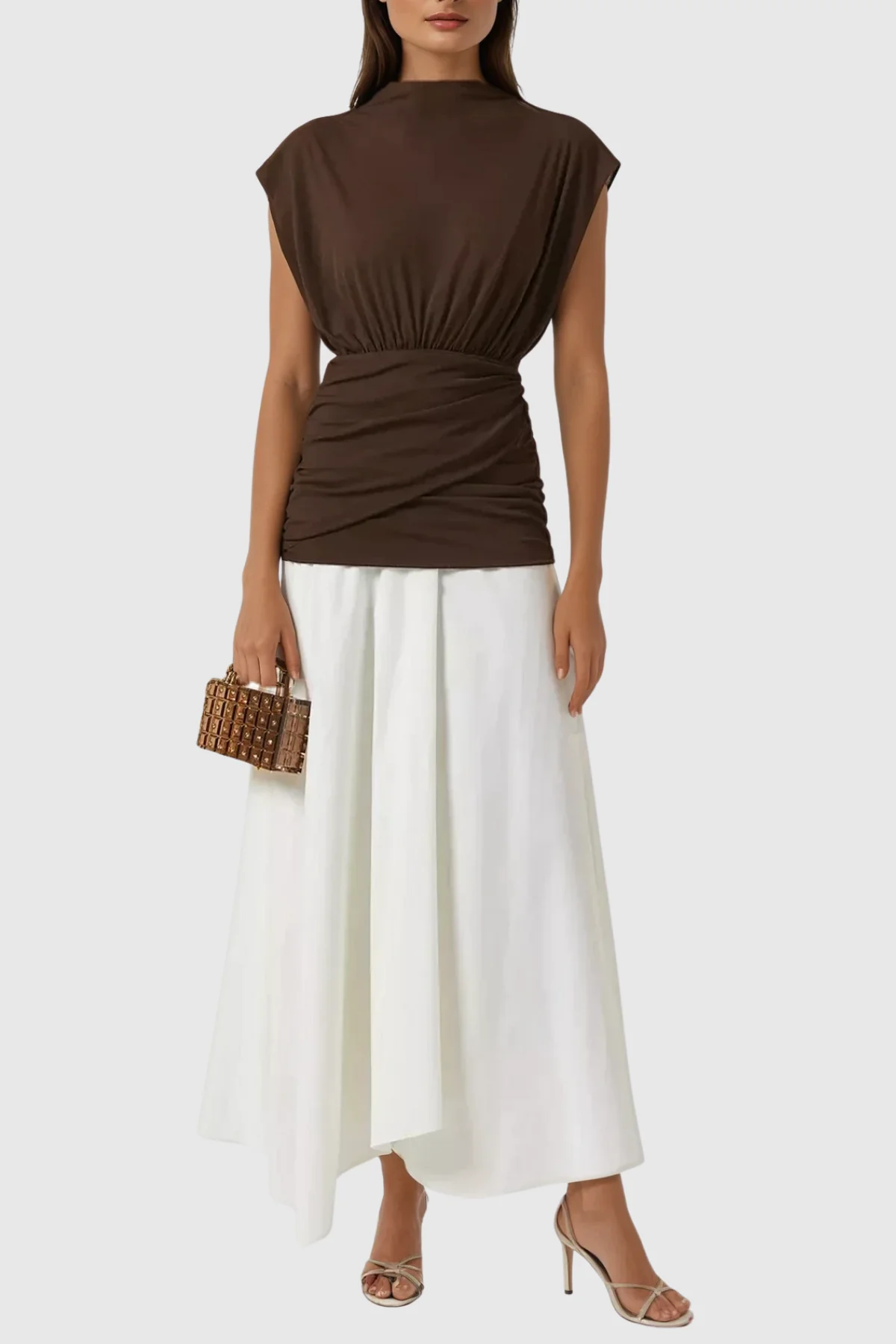 White Ruch Sleeveless Maxi Dress - Elegant Comfort and Style