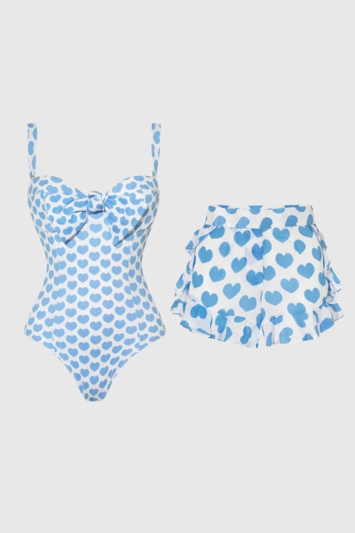 Blue Heart Sleeveless Swimwear for Women