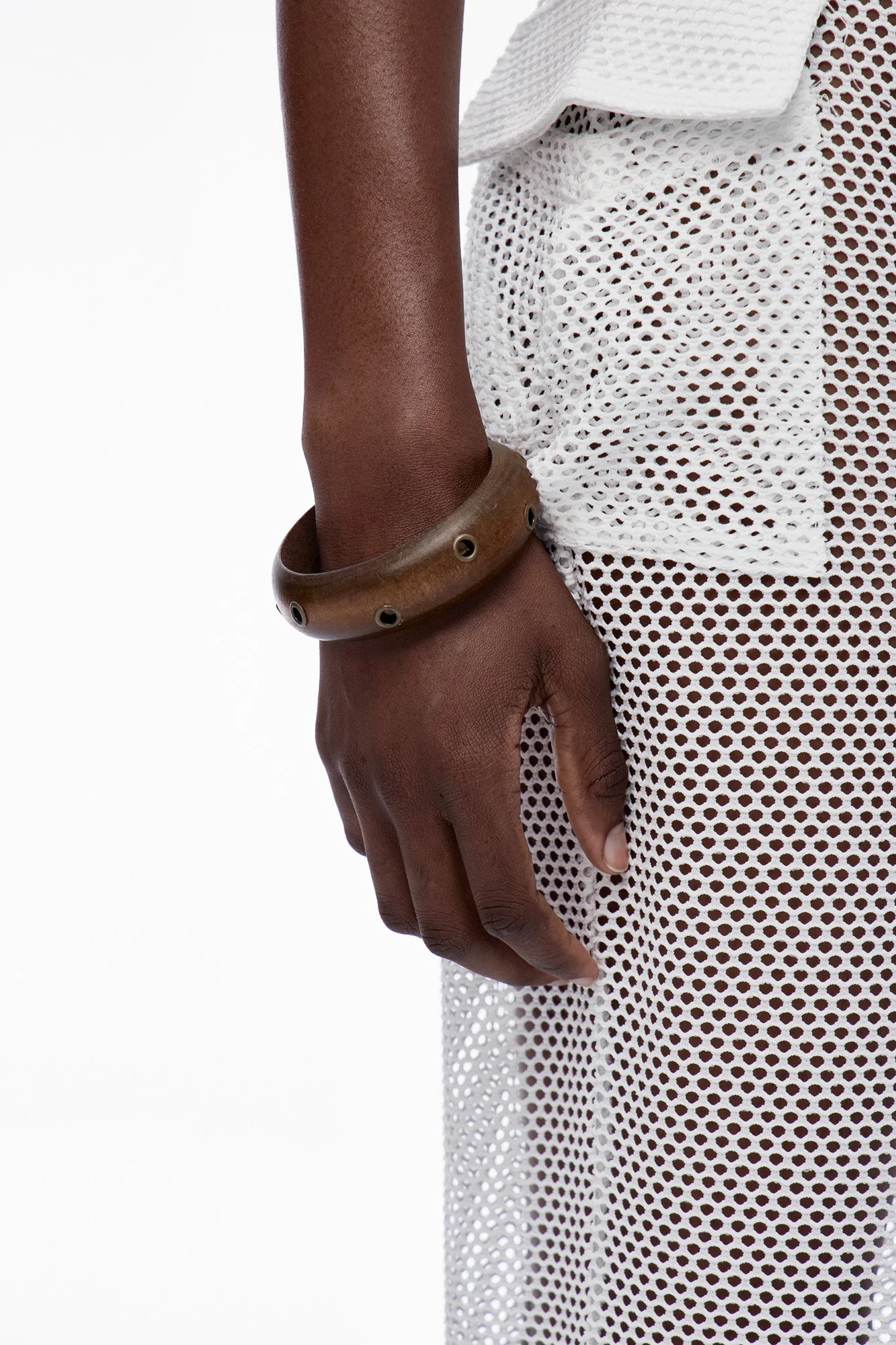 Brown Embellished Bracelet for Elegant Outfits