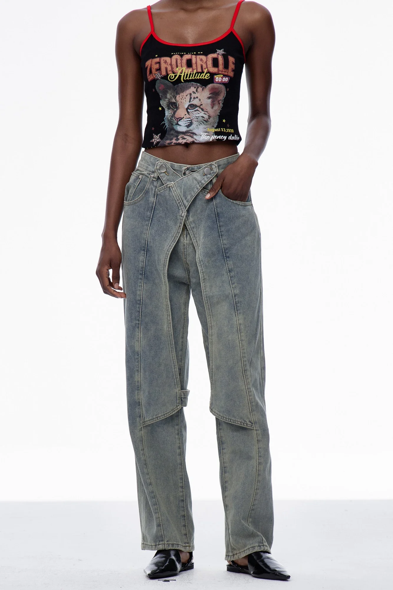 Deconstruct Straight Jeans in Classic Blue | Urban Edge Style