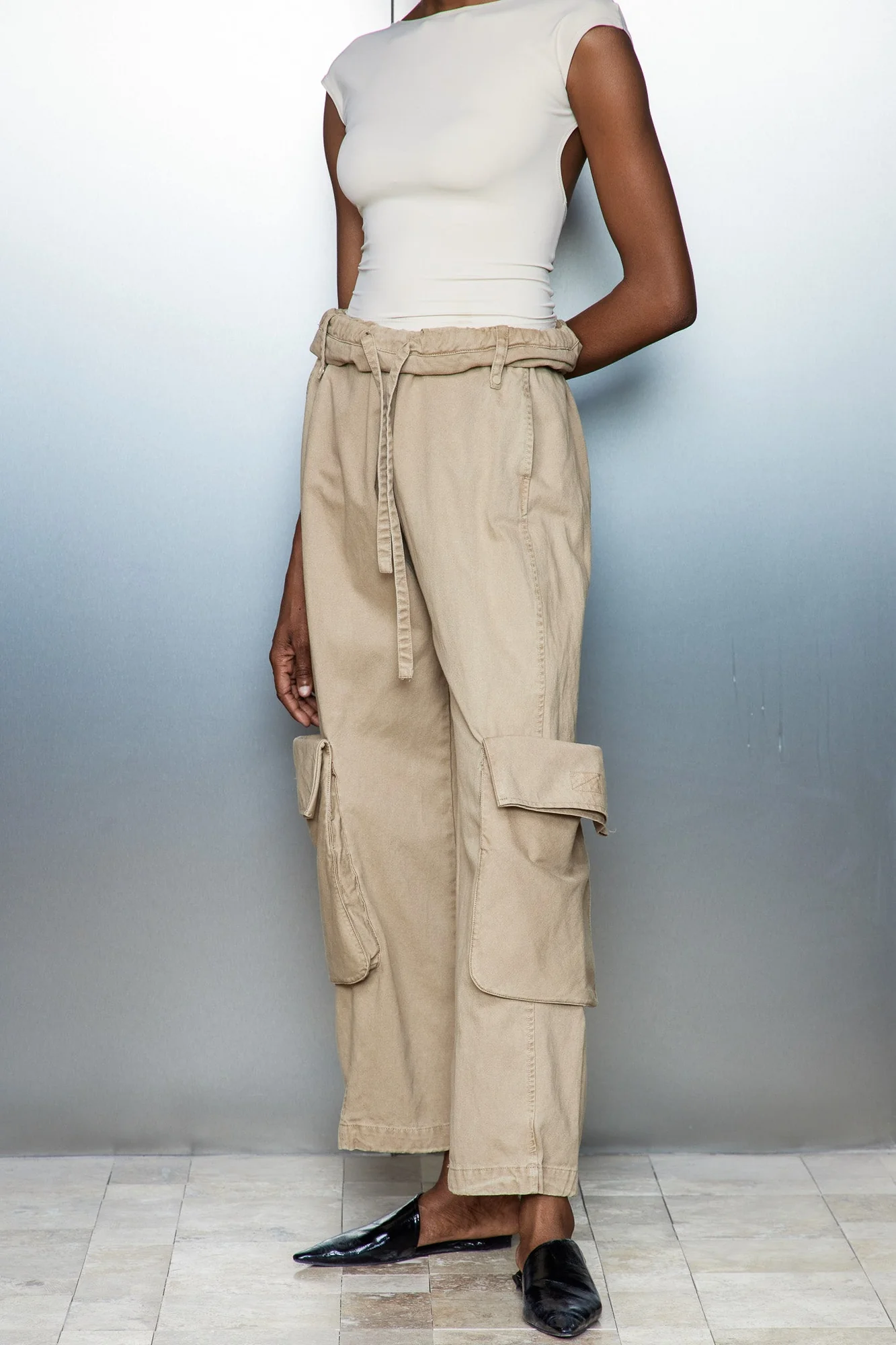 Bleached Denim Pocket Pants for Urban Edge Style