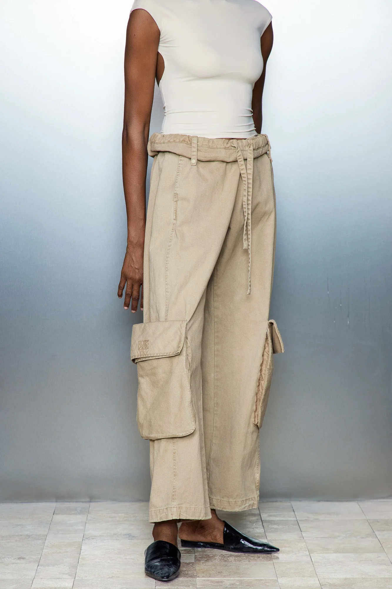 Bleached Denim Pocket Pants for Urban Edge Style