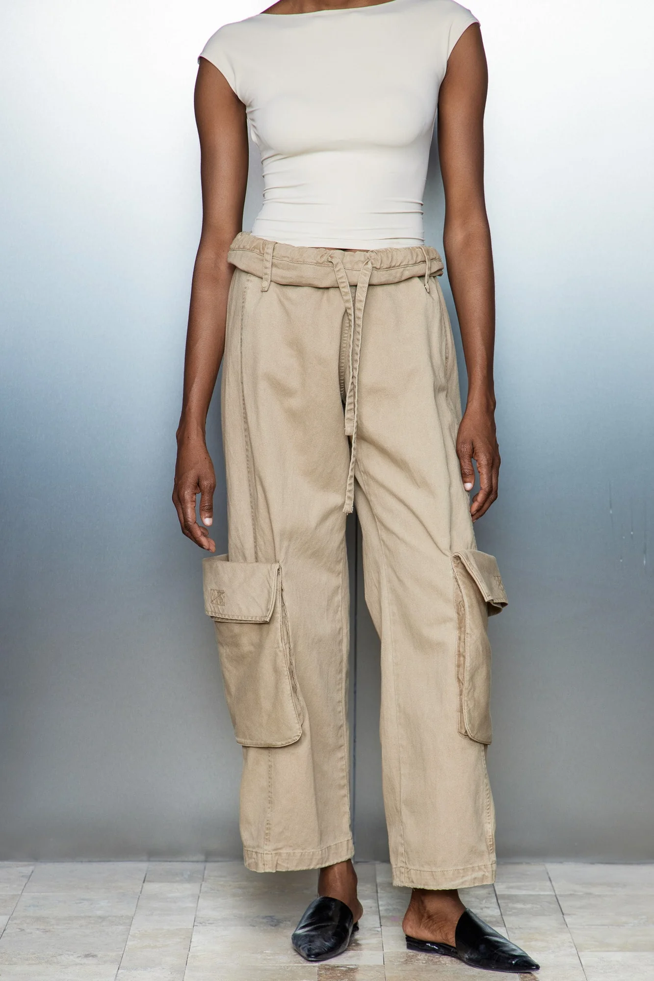 Bleached Denim Pocket Pants for Urban Edge Style