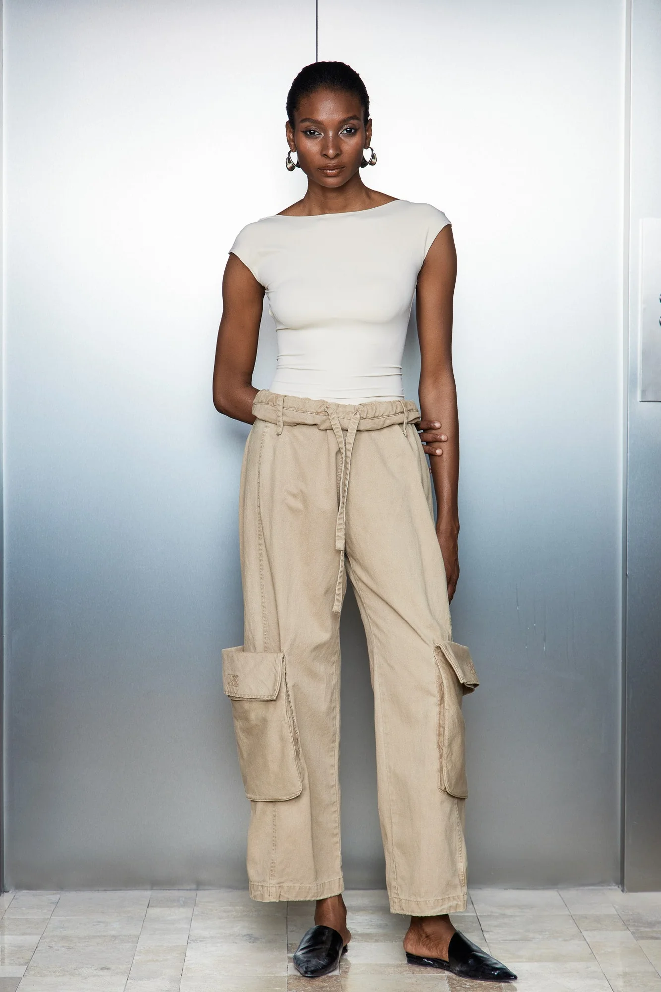 Bleached Denim Pocket Pants for Urban Edge Style