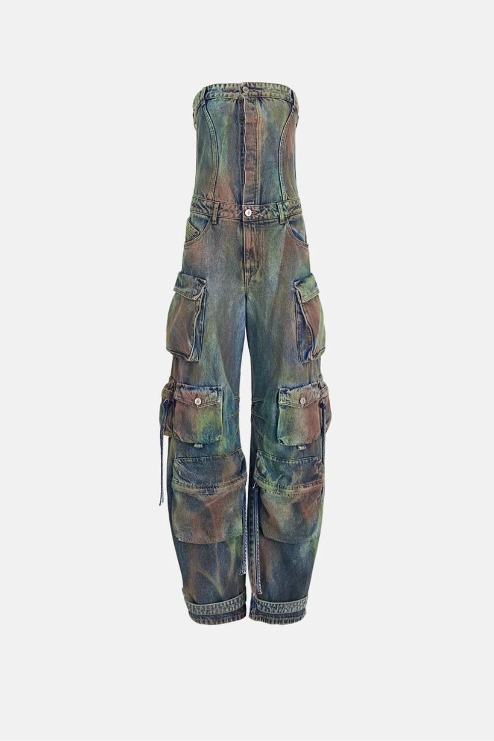 Camouflage Denim Jumpsuit for Urban Edge Style