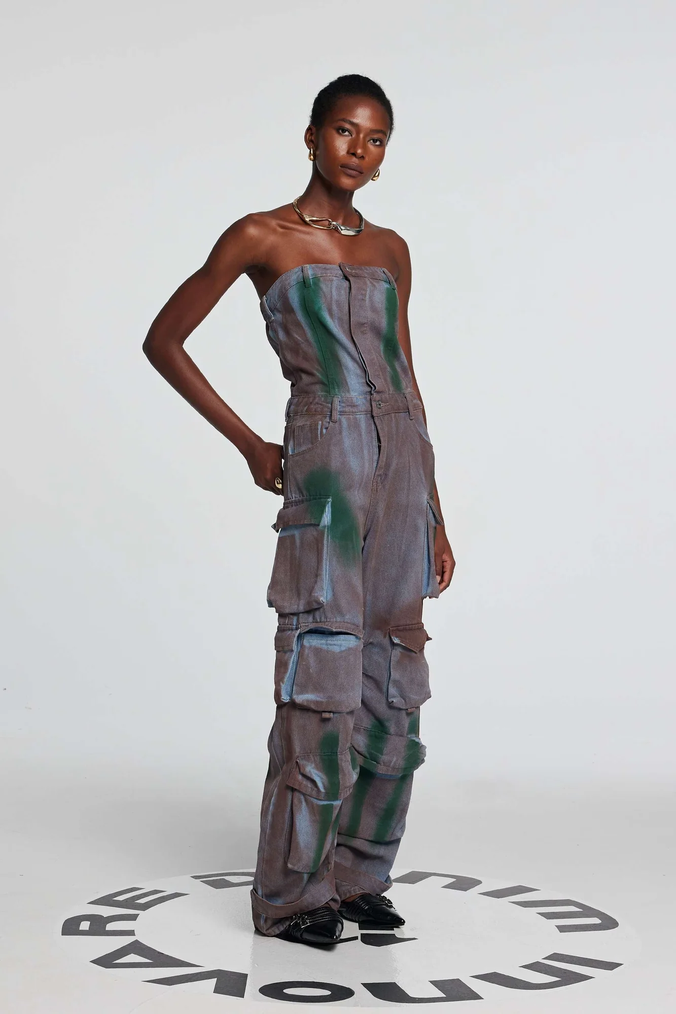 Camouflage Denim Jumpsuit for Urban Edge Style