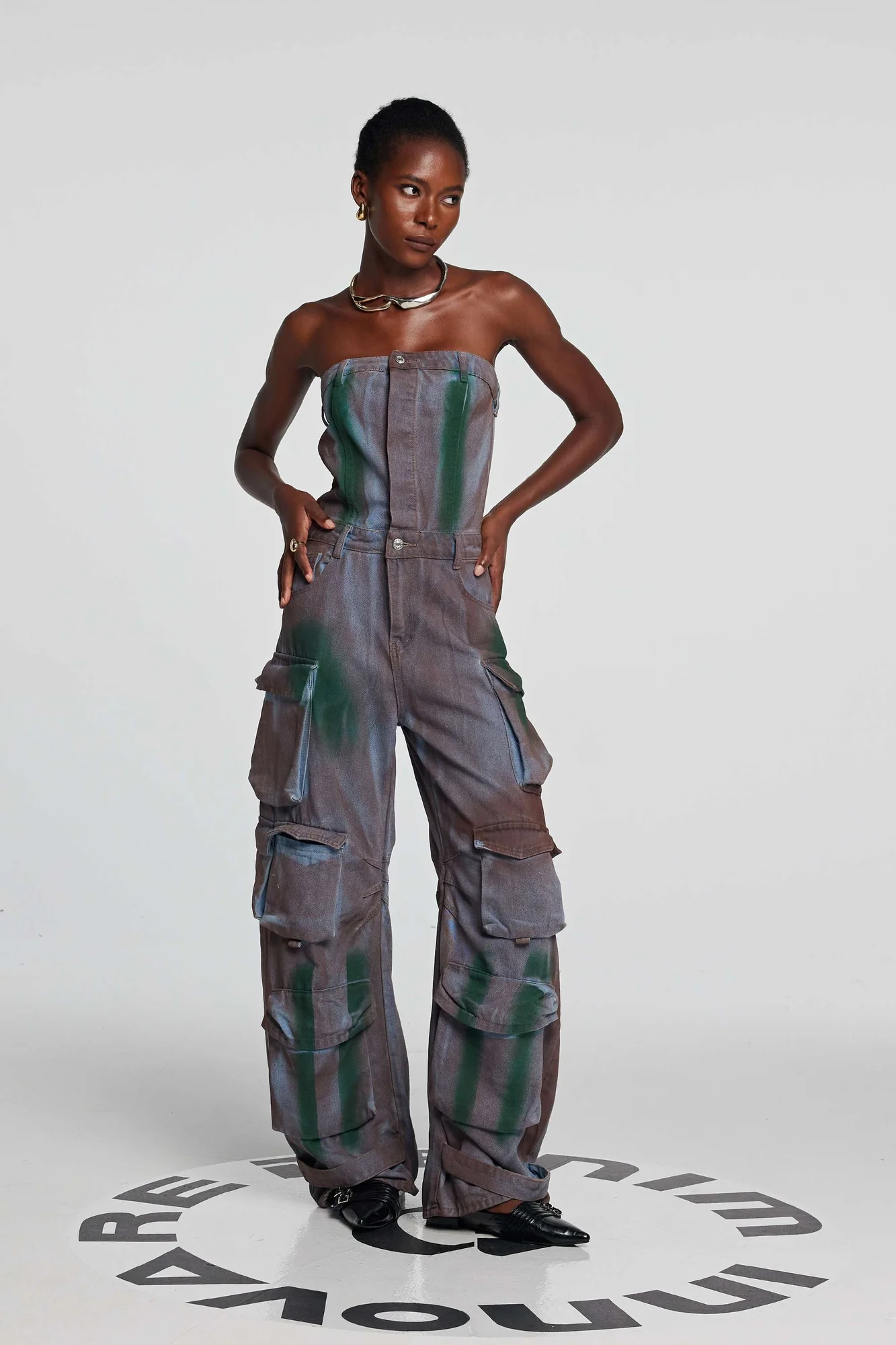 Camouflage Denim Jumpsuit for Urban Edge Style