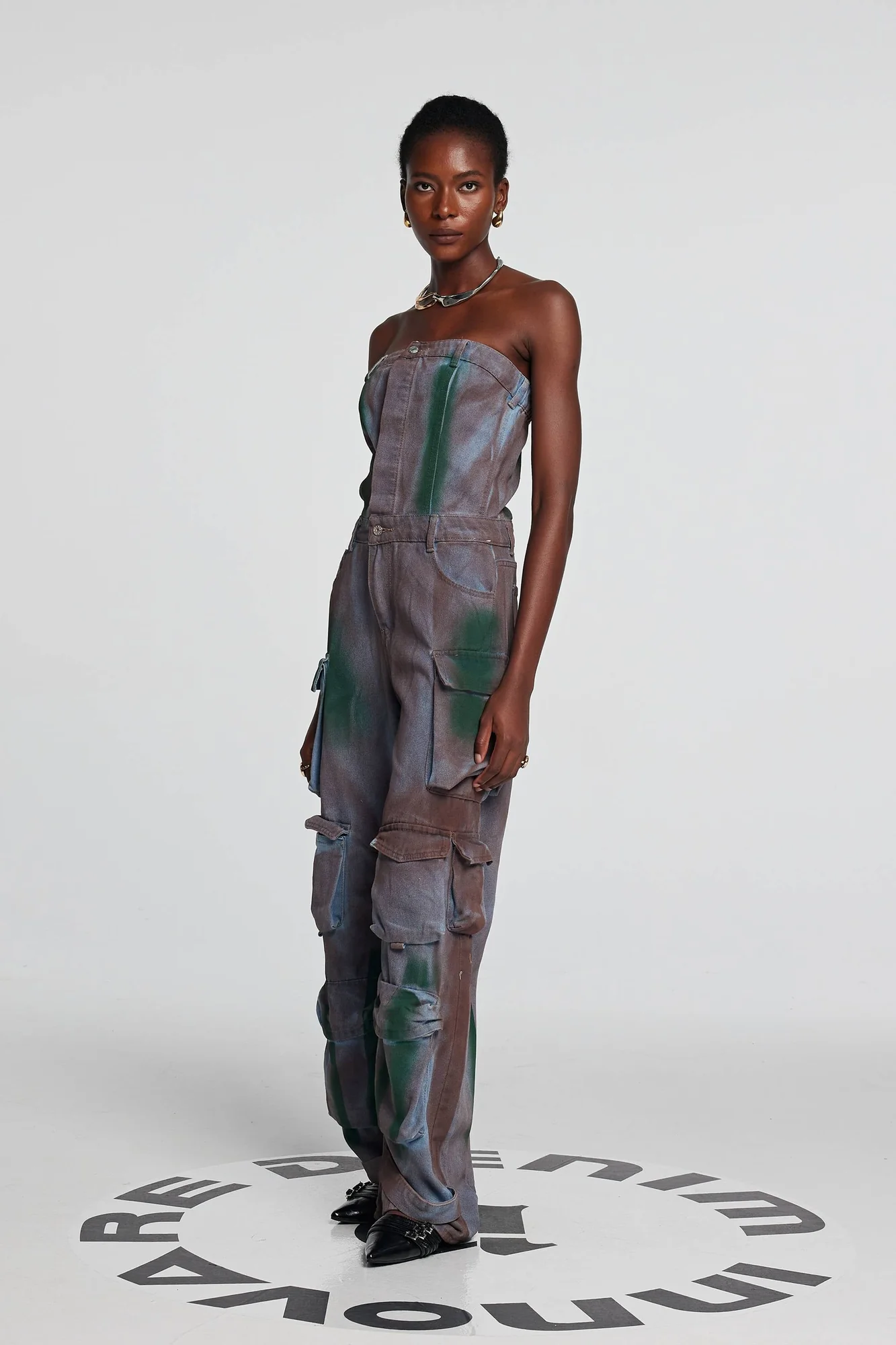 Camouflage Denim Jumpsuit for Urban Edge Style