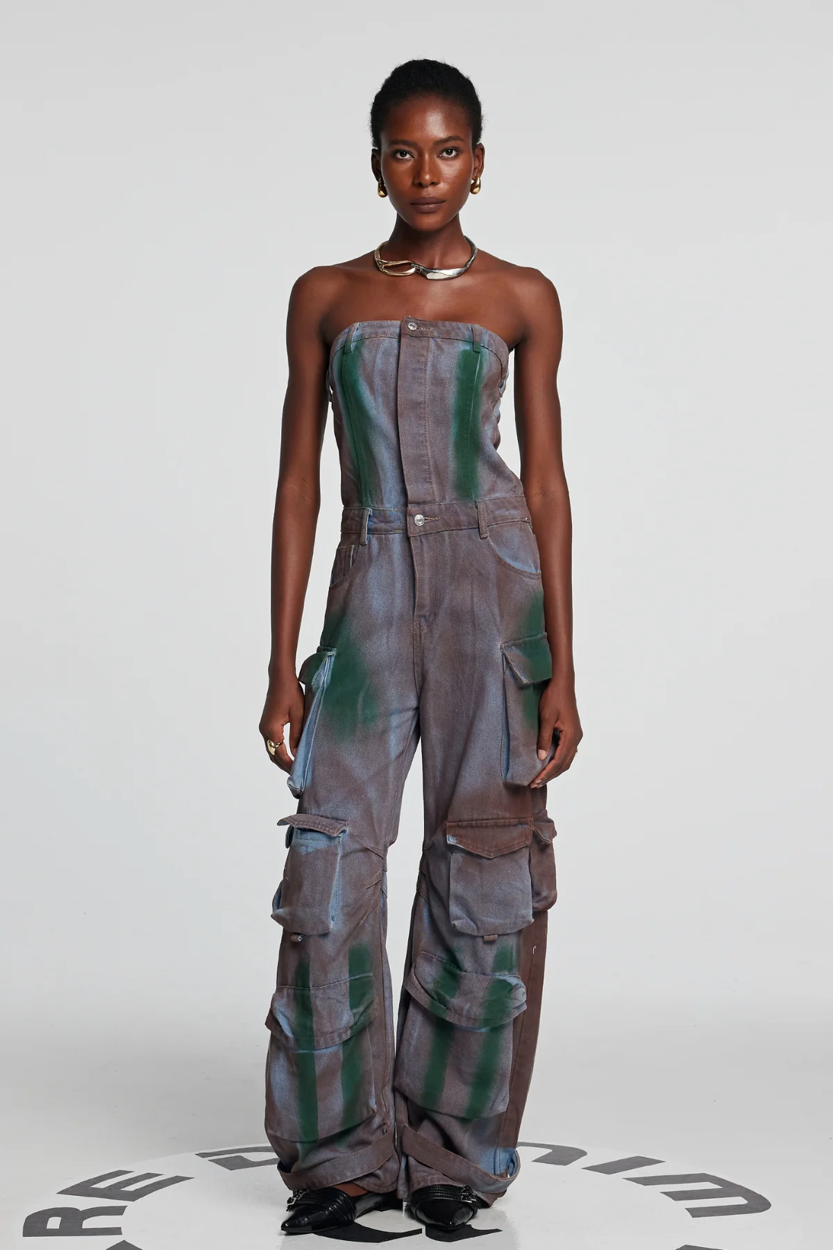 Camouflage Denim Jumpsuit for Urban Edge Style