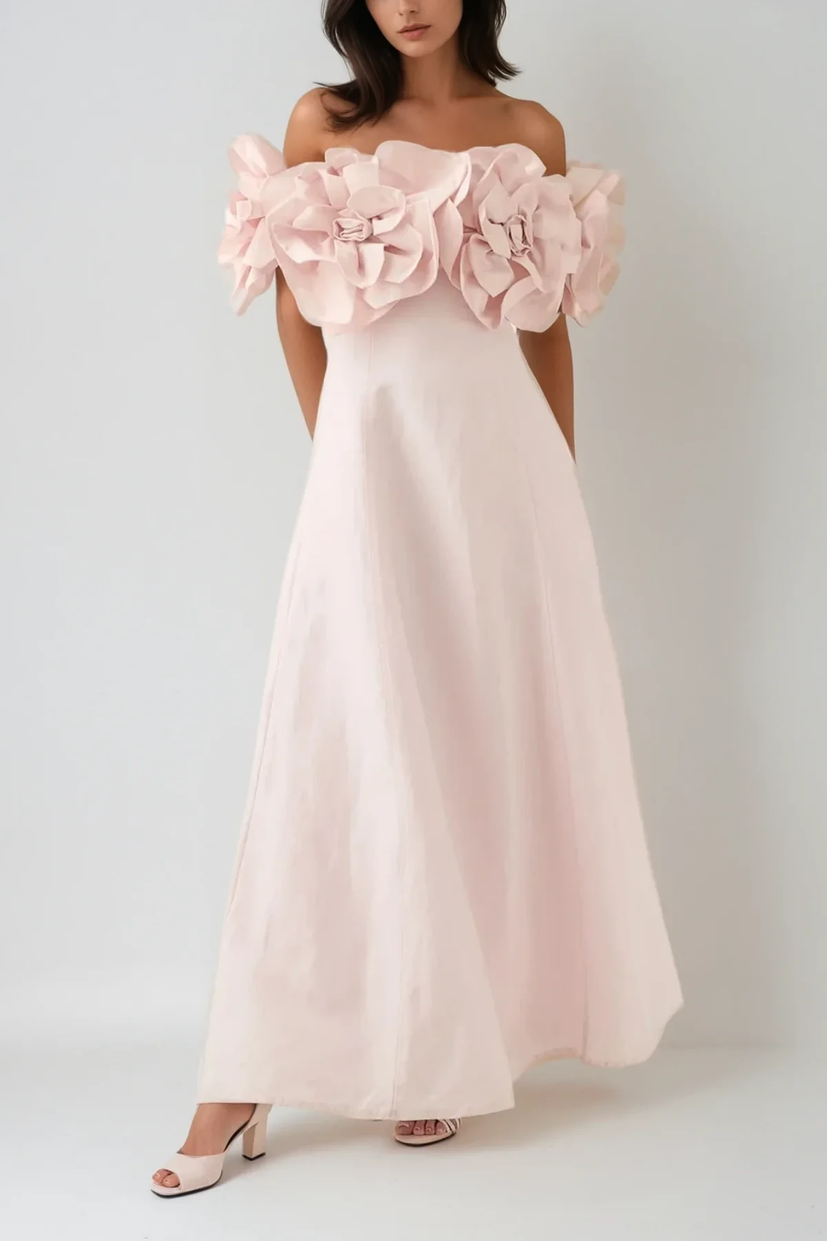 Romantic Pink Floral Maxi Dress - Elegant Summer Apparel