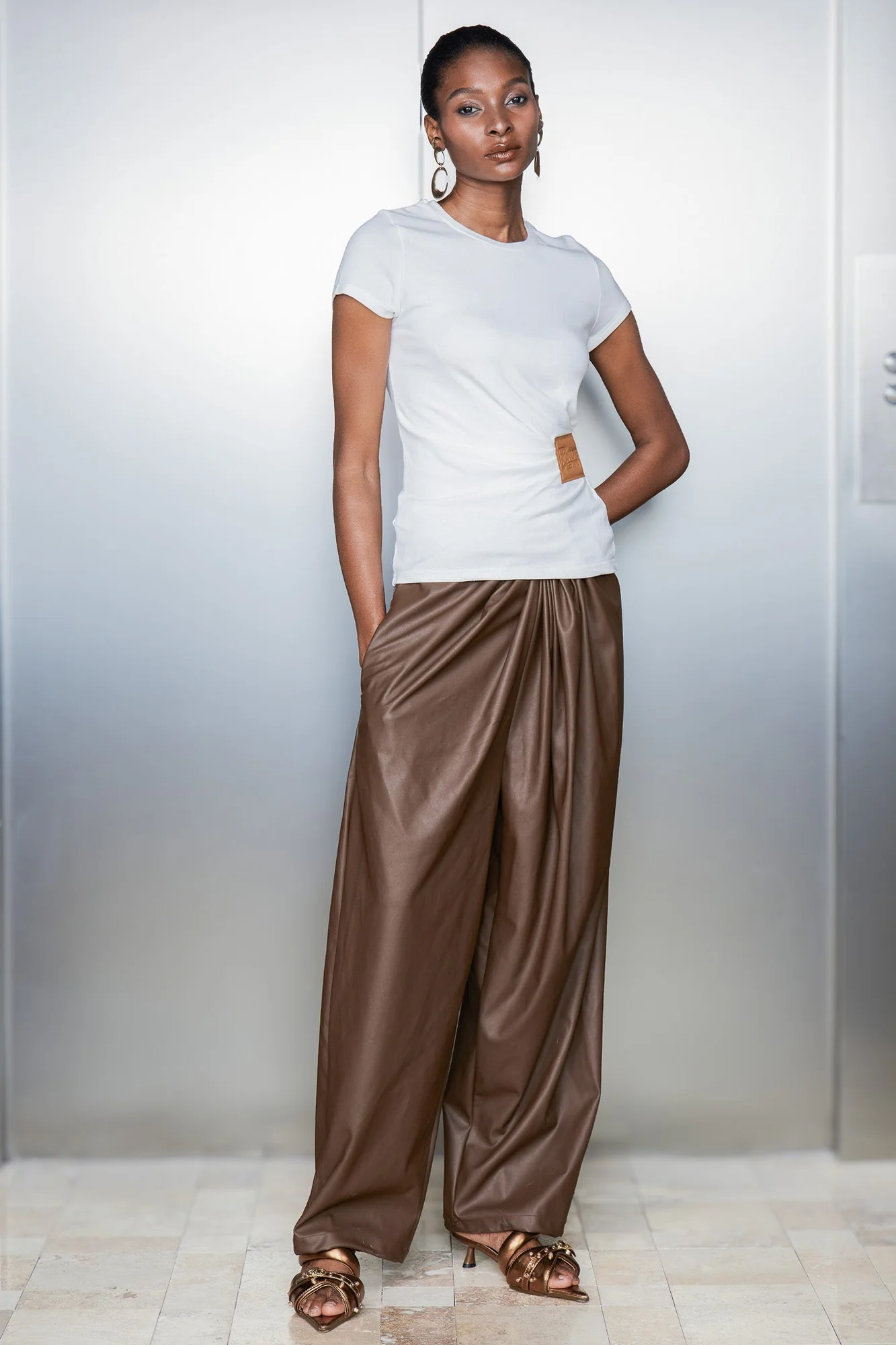 White Ruched T-Shirt for Women - Premium Comfort and Style