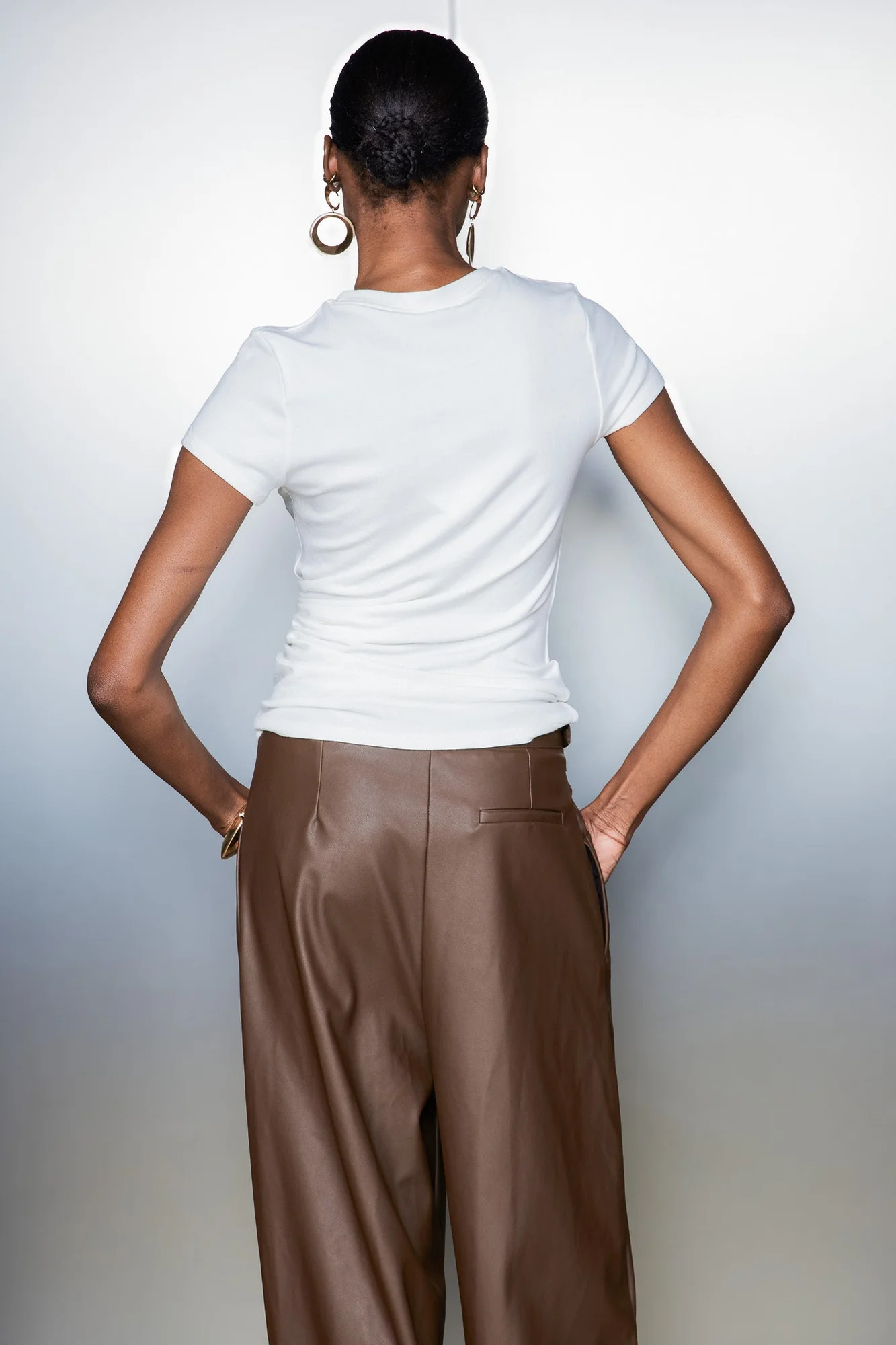 White Ruched T-Shirt for Women - Premium Comfort and Style