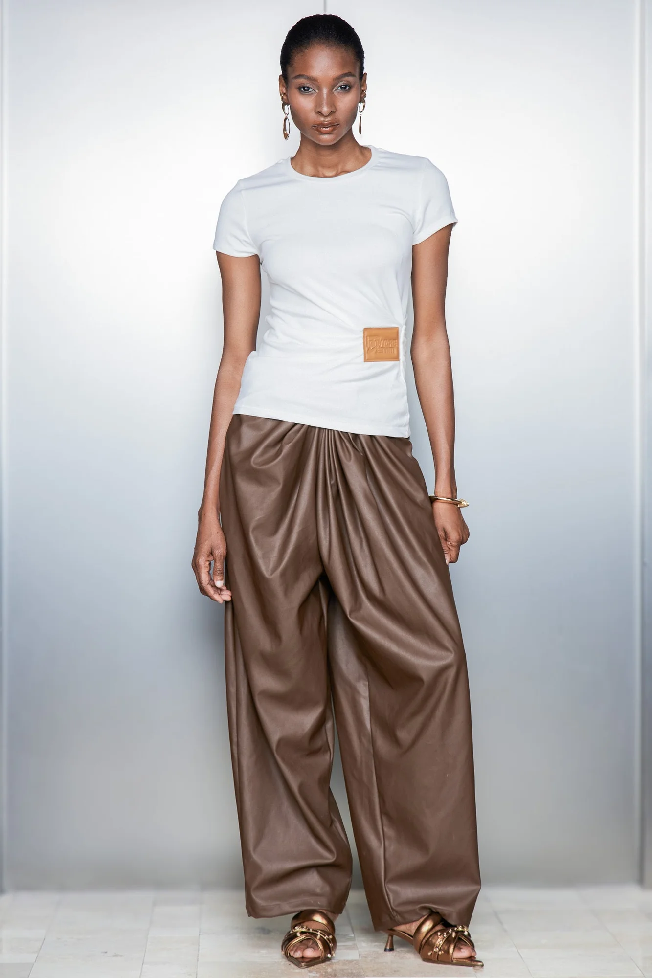 White Ruched T-Shirt for Women - Premium Comfort and Style