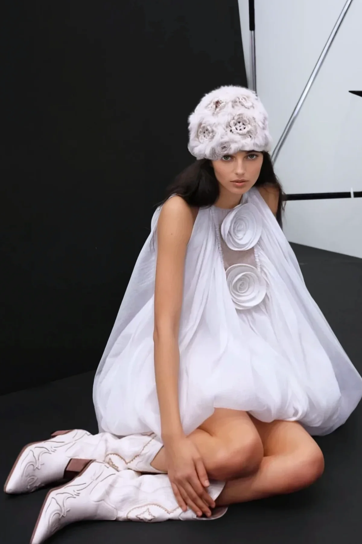 Sophisticated Floral Puff Sleeve Mini Dress