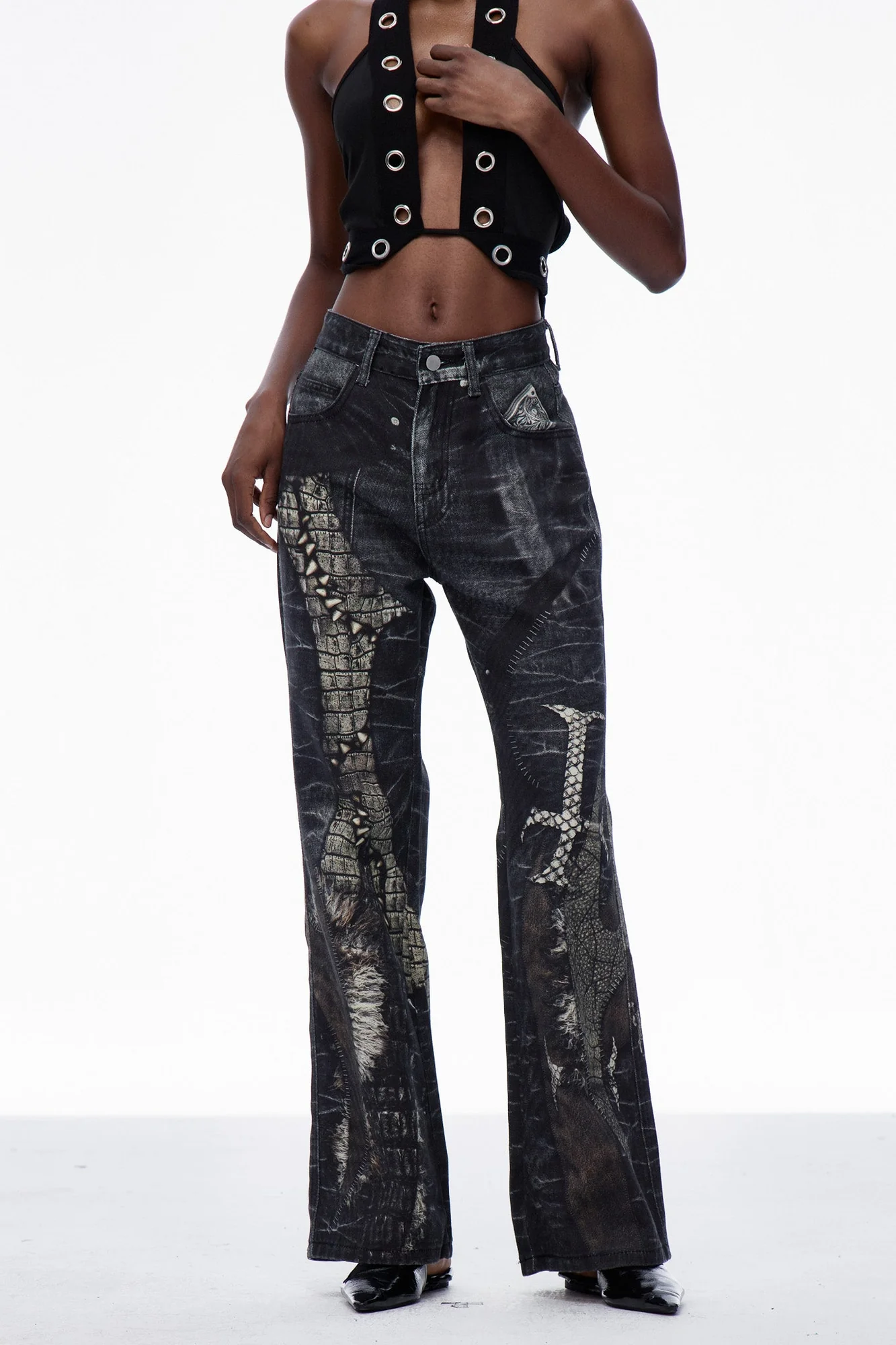 Python Print High-Quality Denim Jeans