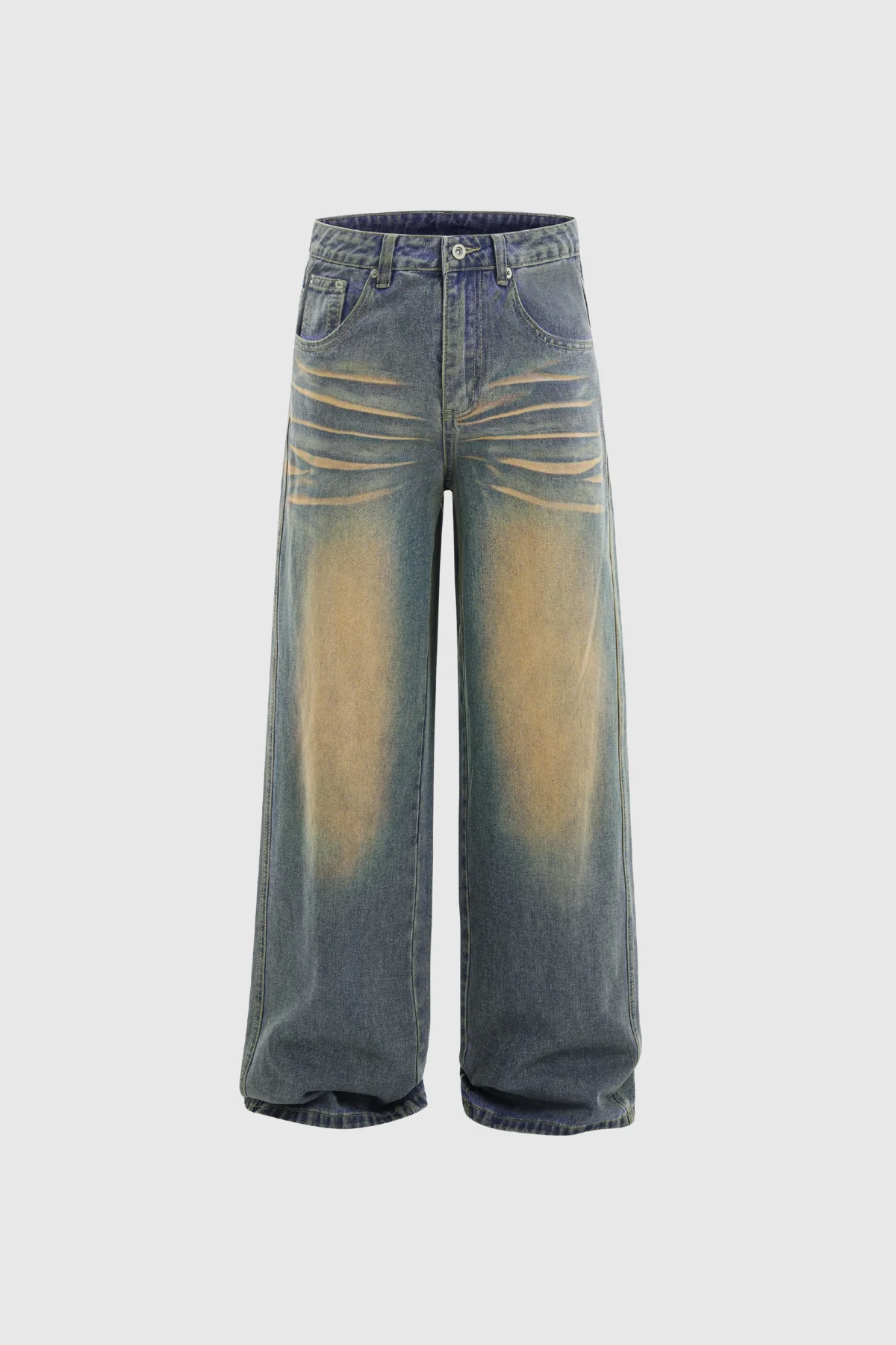 Striped Denim Jeans - Refined Style & Durability