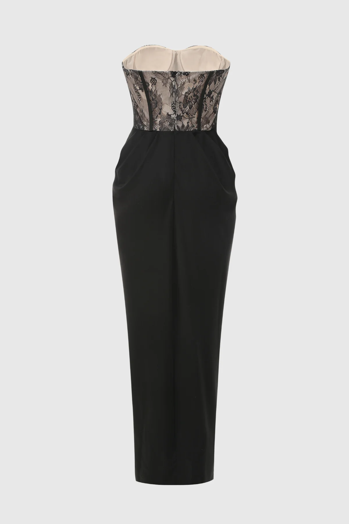 Black Lace Corset Maxi Dress - Elegant Formal Wear