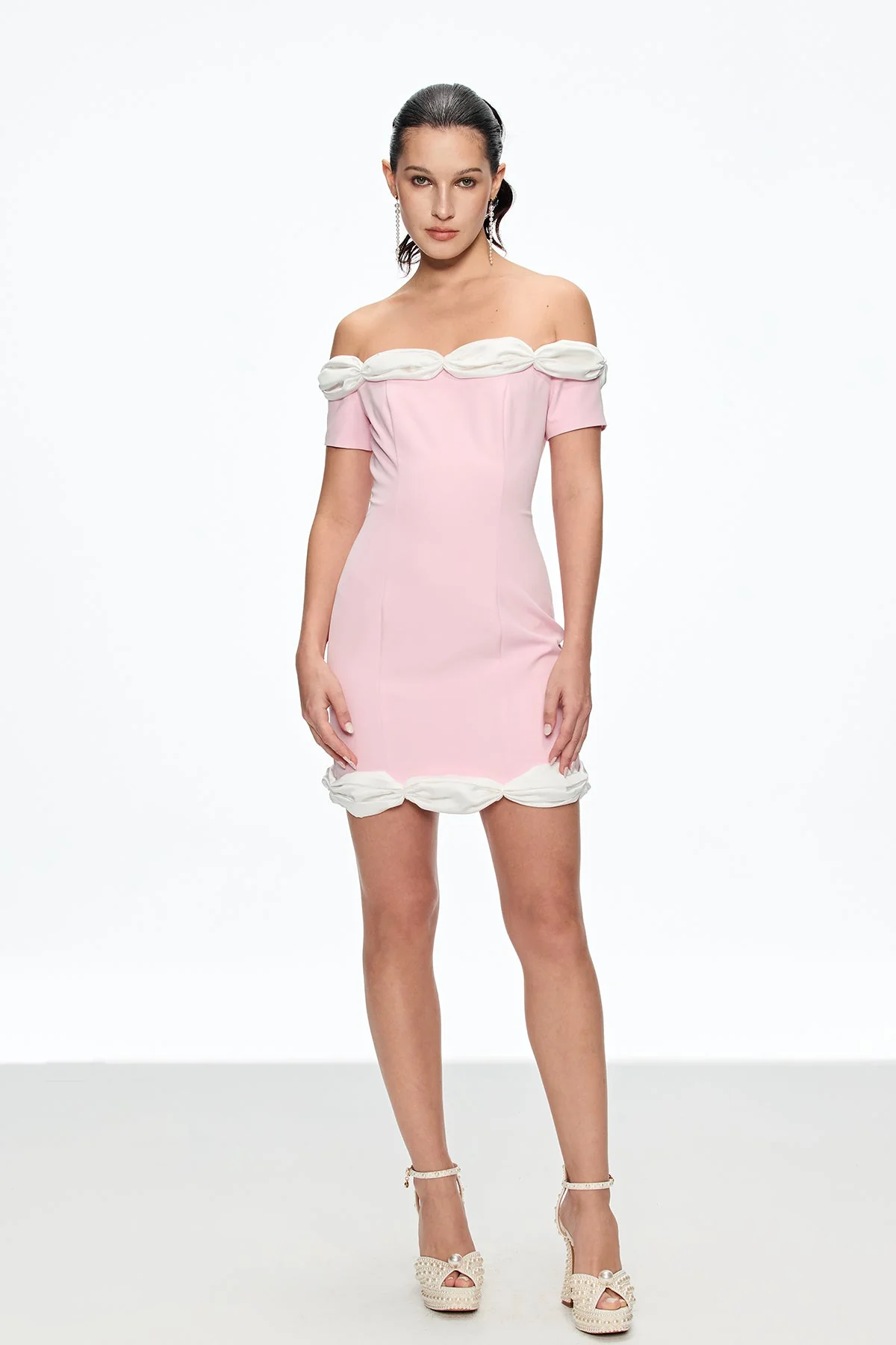 Pink Off Shoulder Mini Dress - Chic & Versatile