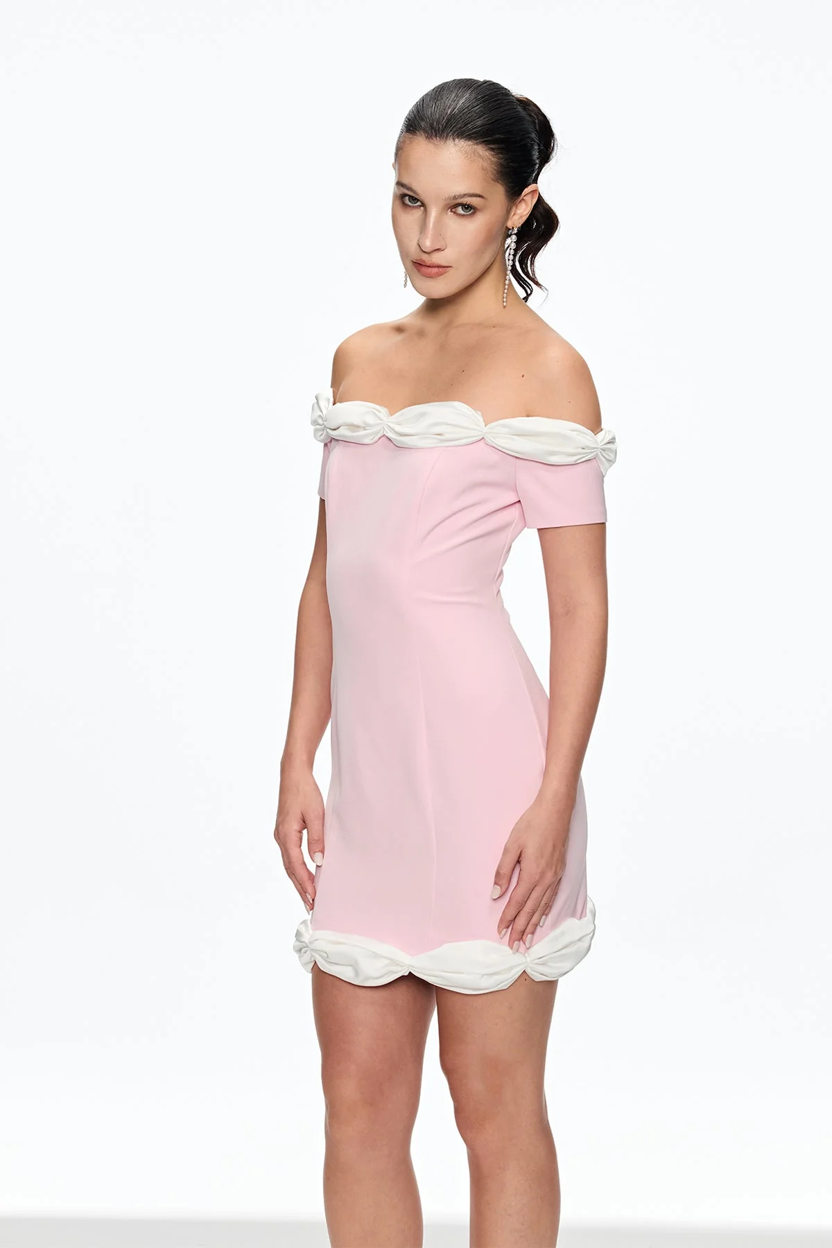 Pink Off Shoulder Mini Dress - Chic & Versatile