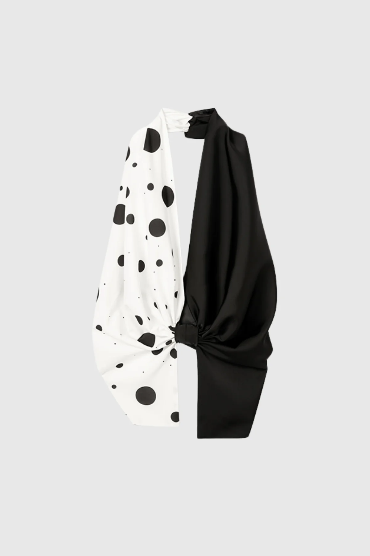 Modern Dot Print Halter Neck Top in Black | Zahira Style