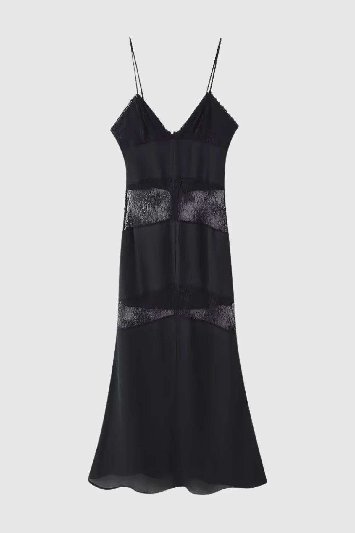 Black Floral Lace Maxi Dress - Elegant Cutout Design