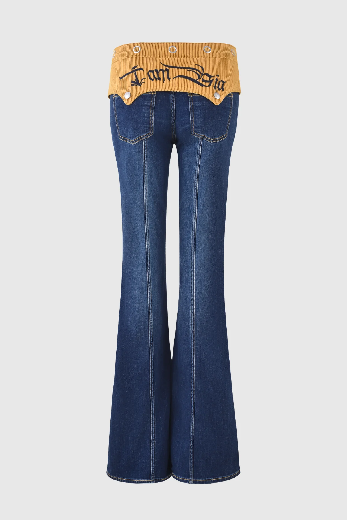 Modern Halter Neck Denim Pants Set