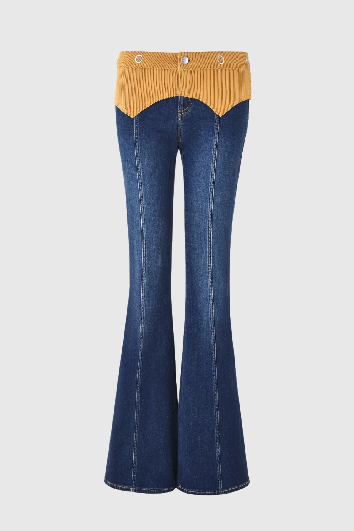 Modern Halter Neck Denim Pants Set