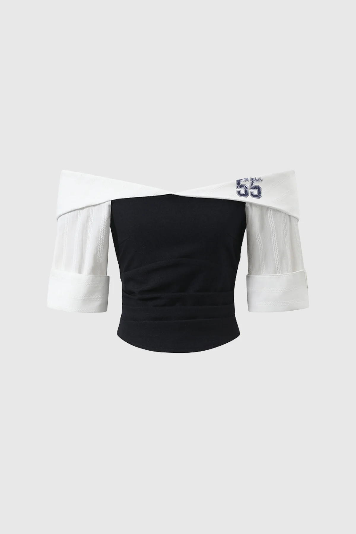 Off Shoulder Ruffle Blue Pants Set