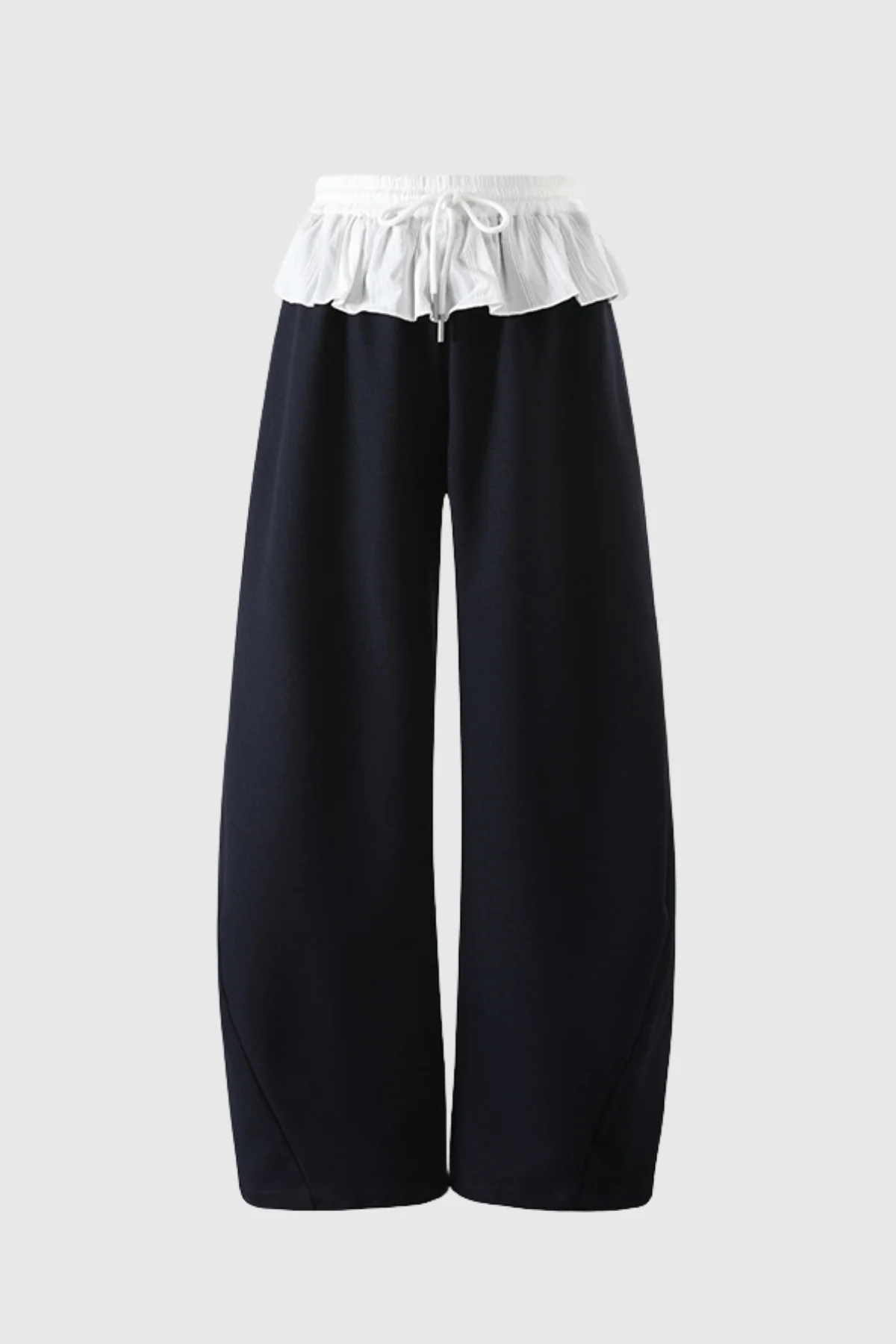 Off Shoulder Ruffle Blue Pants Set