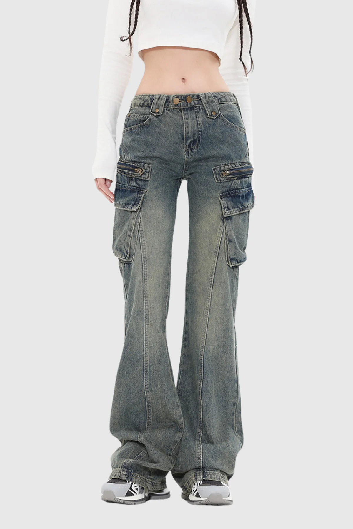 Blue Bootcut Denim Jeans for Women